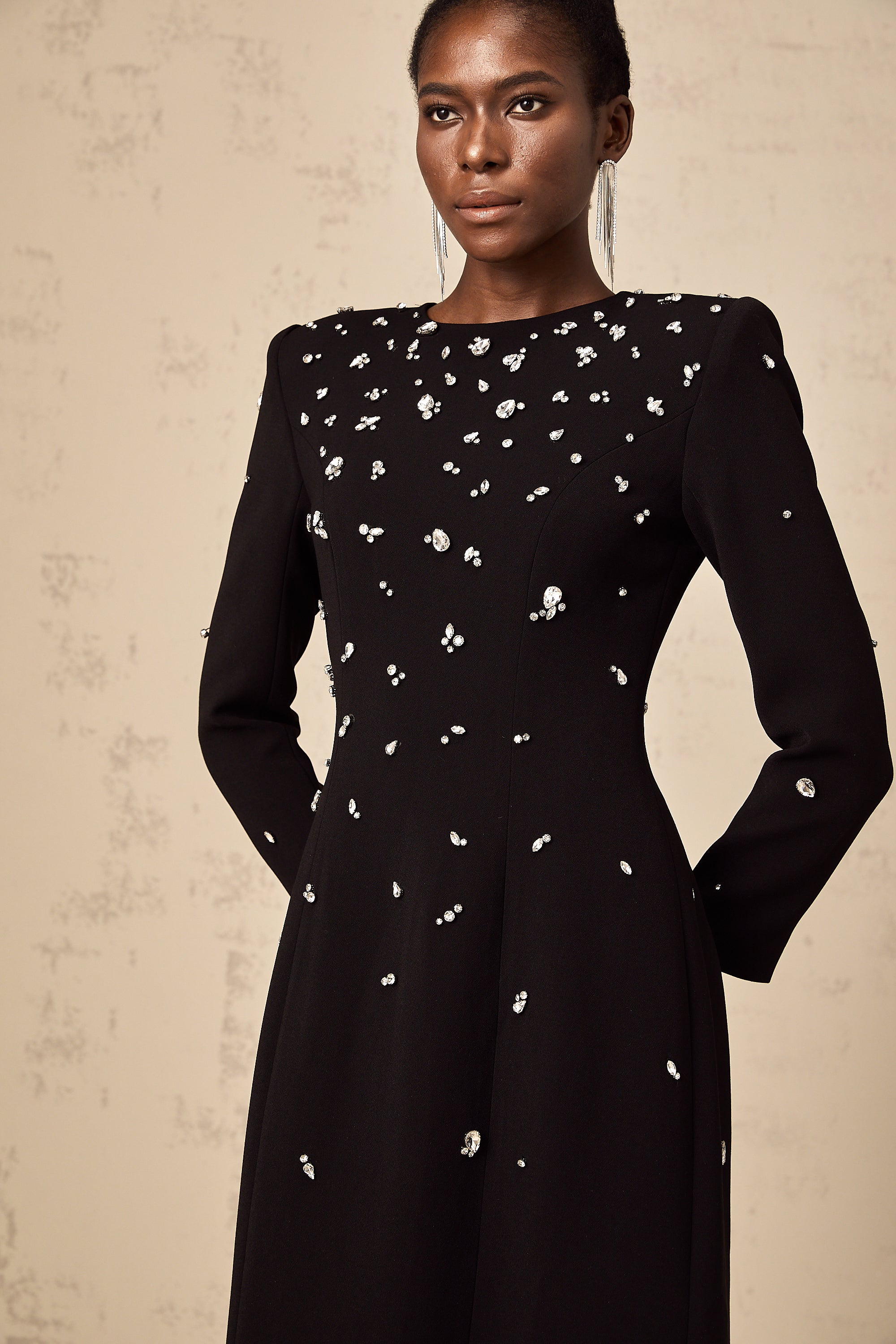 Imelda black crystal-embellished maxi dress (Final Sale-US Only)