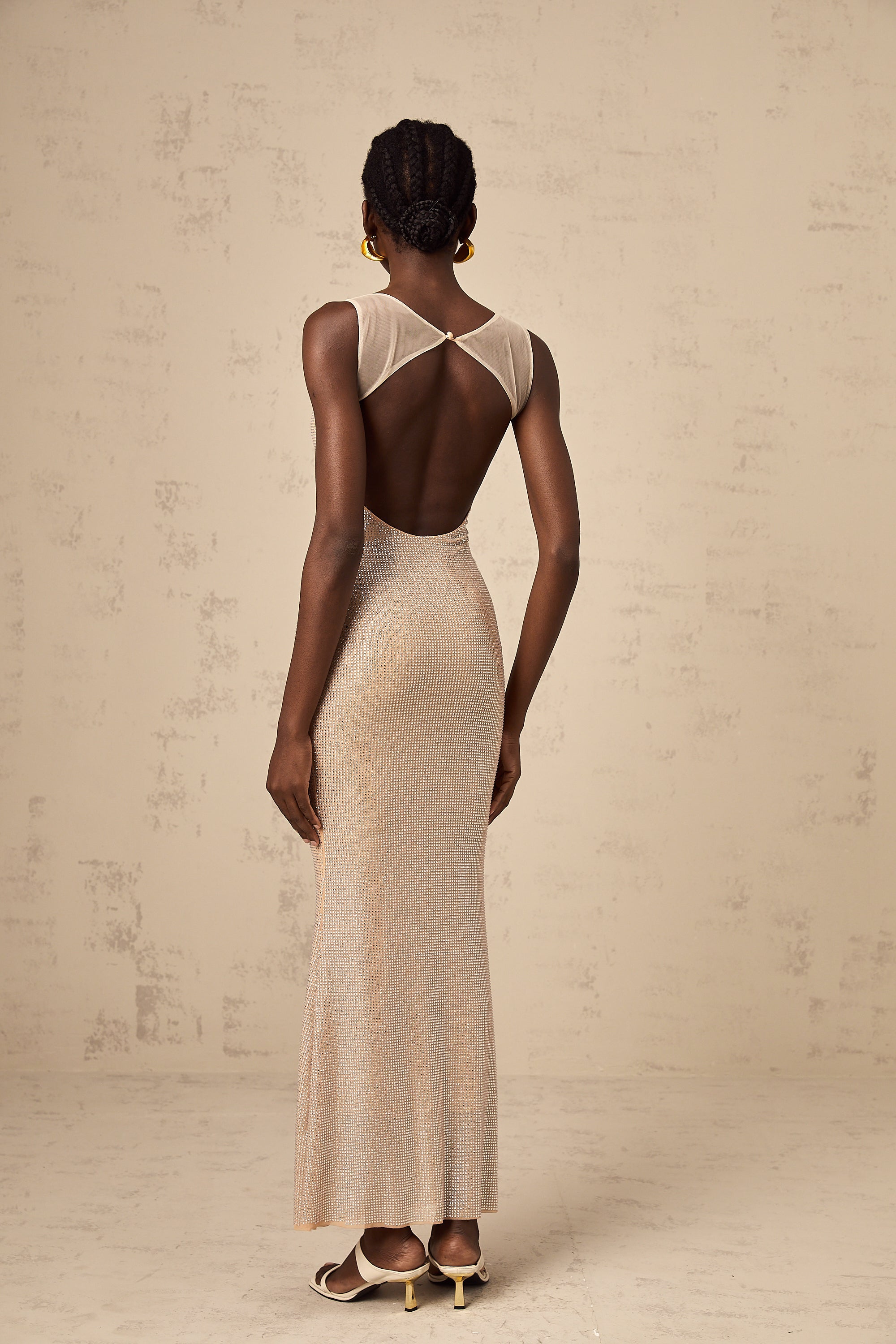 Sophie crystal-embellished open-back maxi dress (Final Sale-US Only)