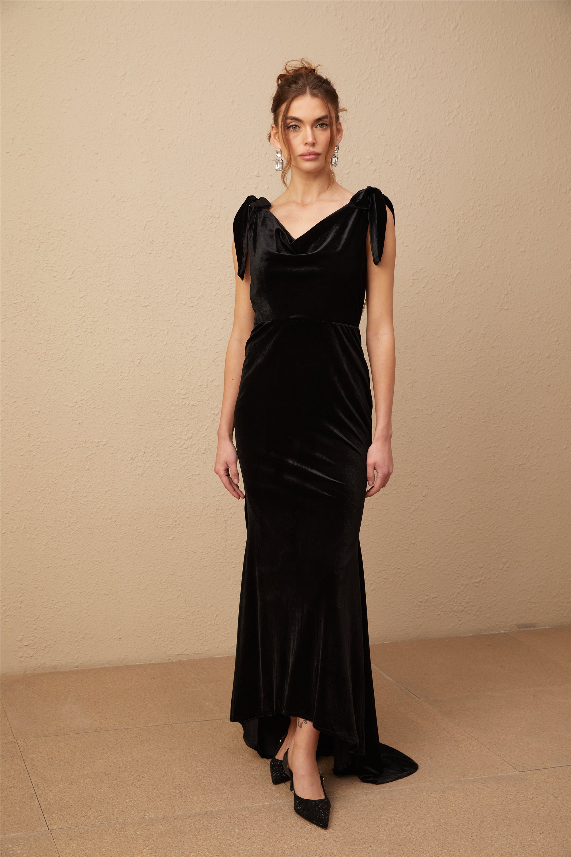 Audrey embellished velvet open-back maxi dress (Final Sale-US Only)