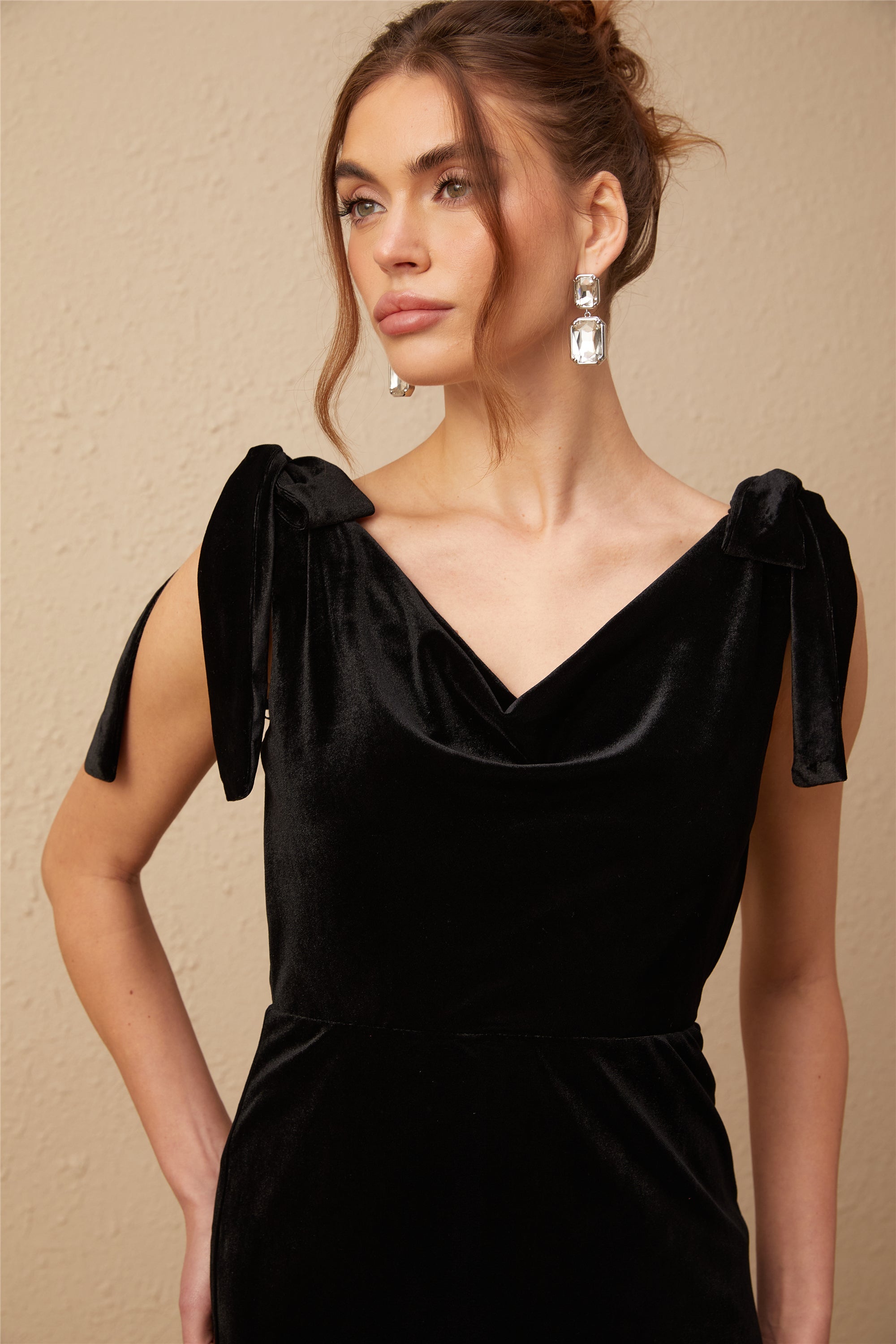 Audrey embellished velvet open-back maxi dress (Final Sale)