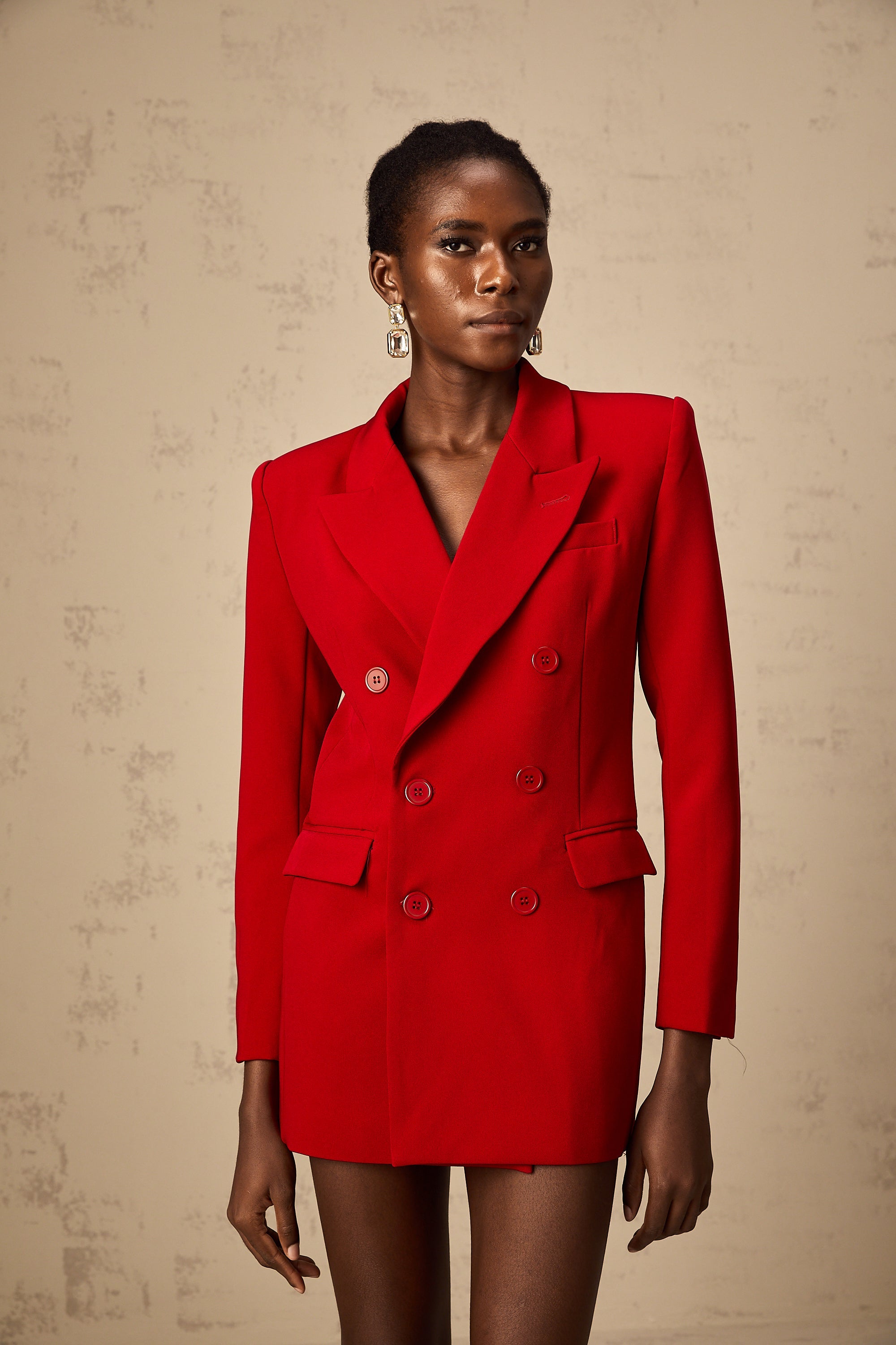 Bertha red double-breasted blazer (Final Sale-US Only)