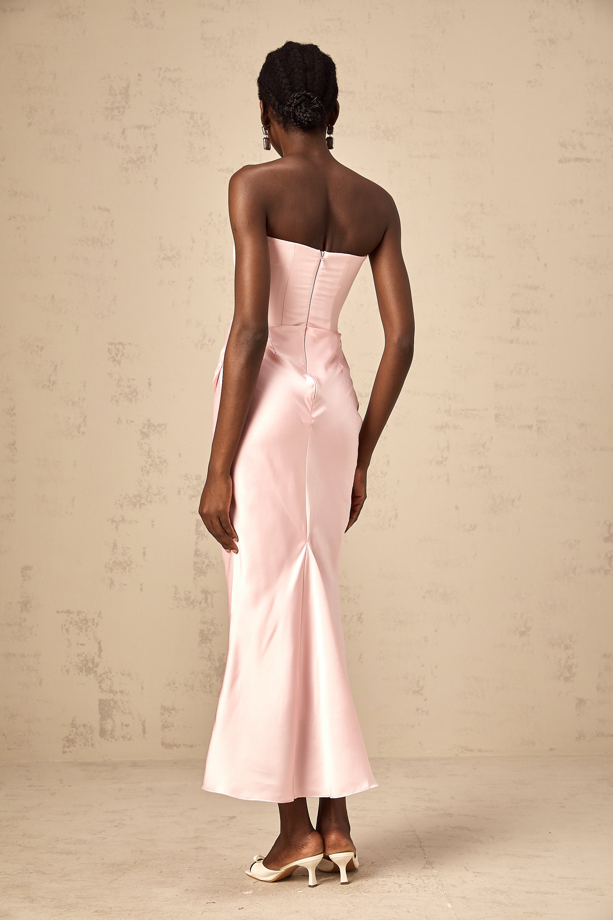 Aurore Pink Off-Shoulder Maxi Dress (Final Sale-US Only)