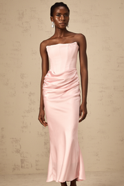 Aurore Pink Off-Shoulder Maxi Dress (Final Sale-US Only)
