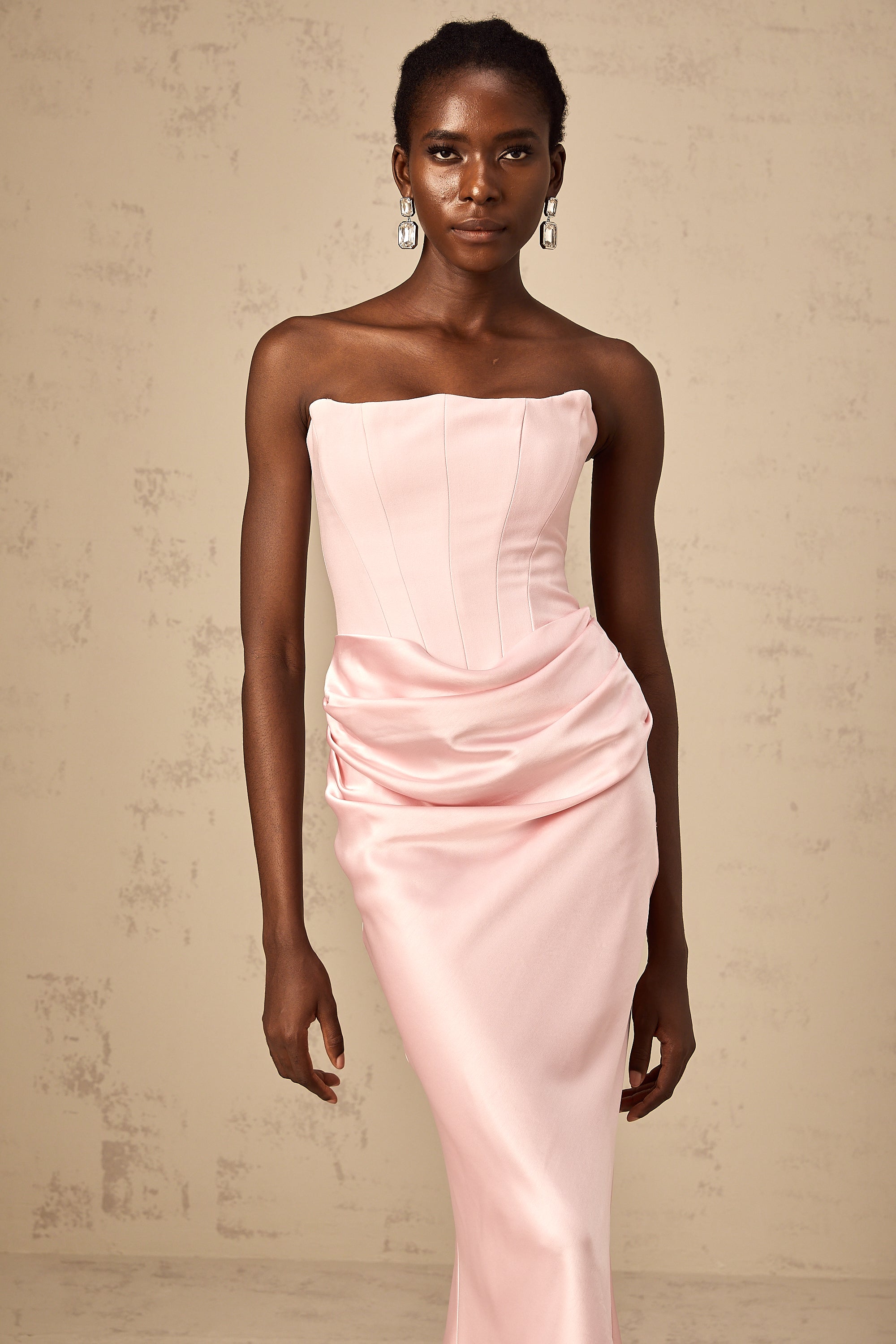 Aurore Pink Off-Shoulder Maxi Dress（Final Sale）