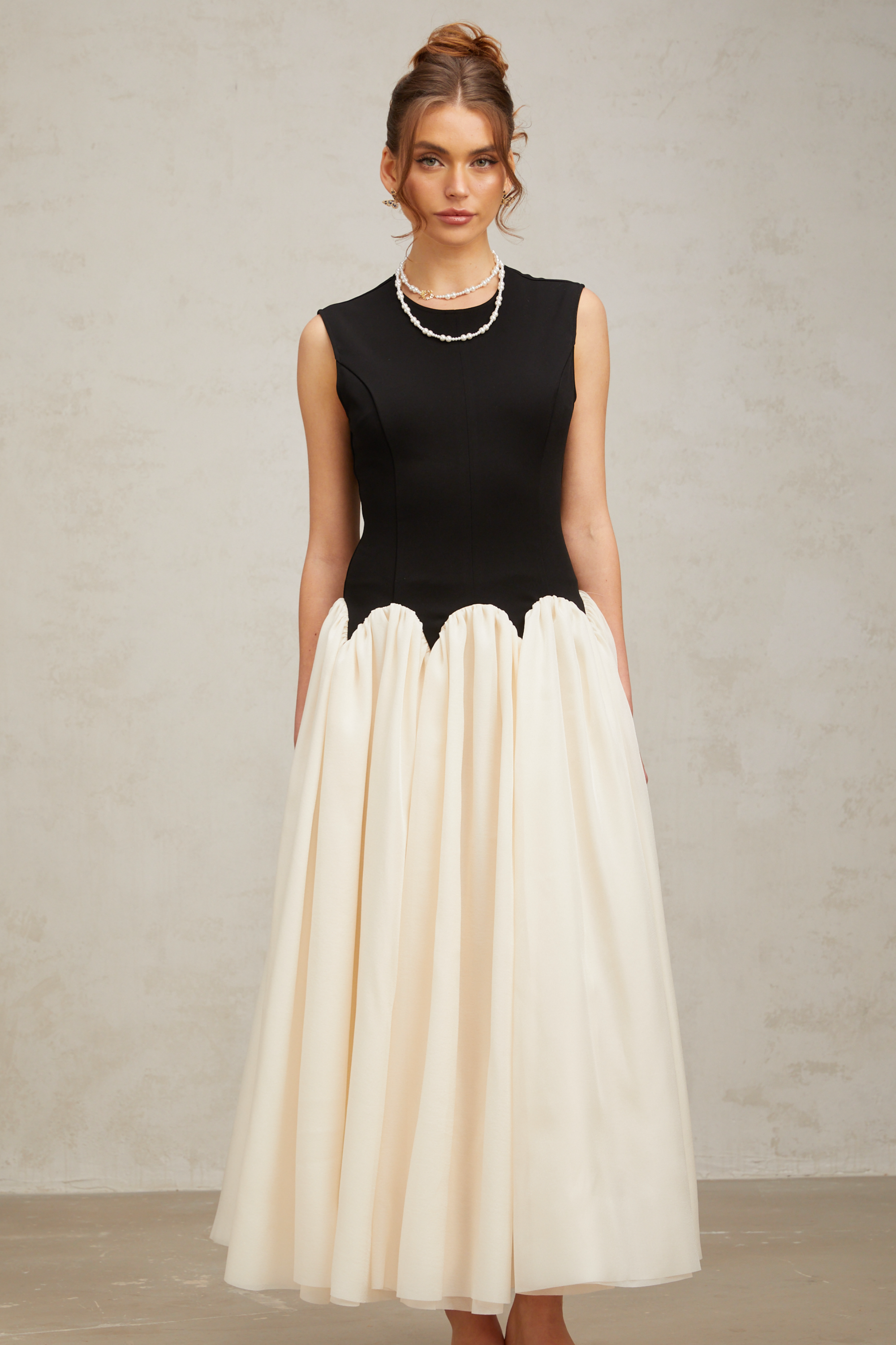Josette color-blocked puff maxi dress (Final Sale-US Only)