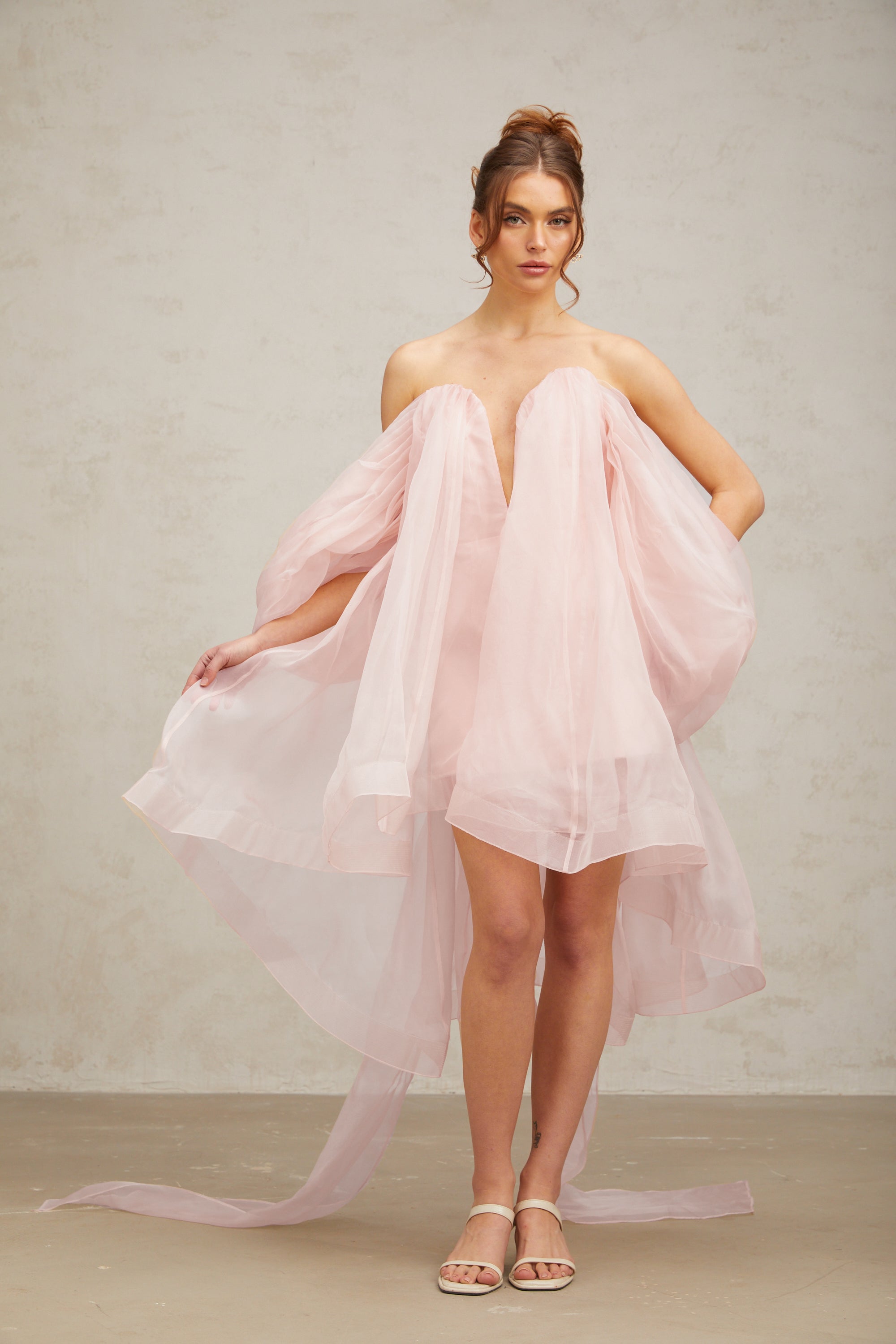 Élodie bow-detail voluminous mini dress