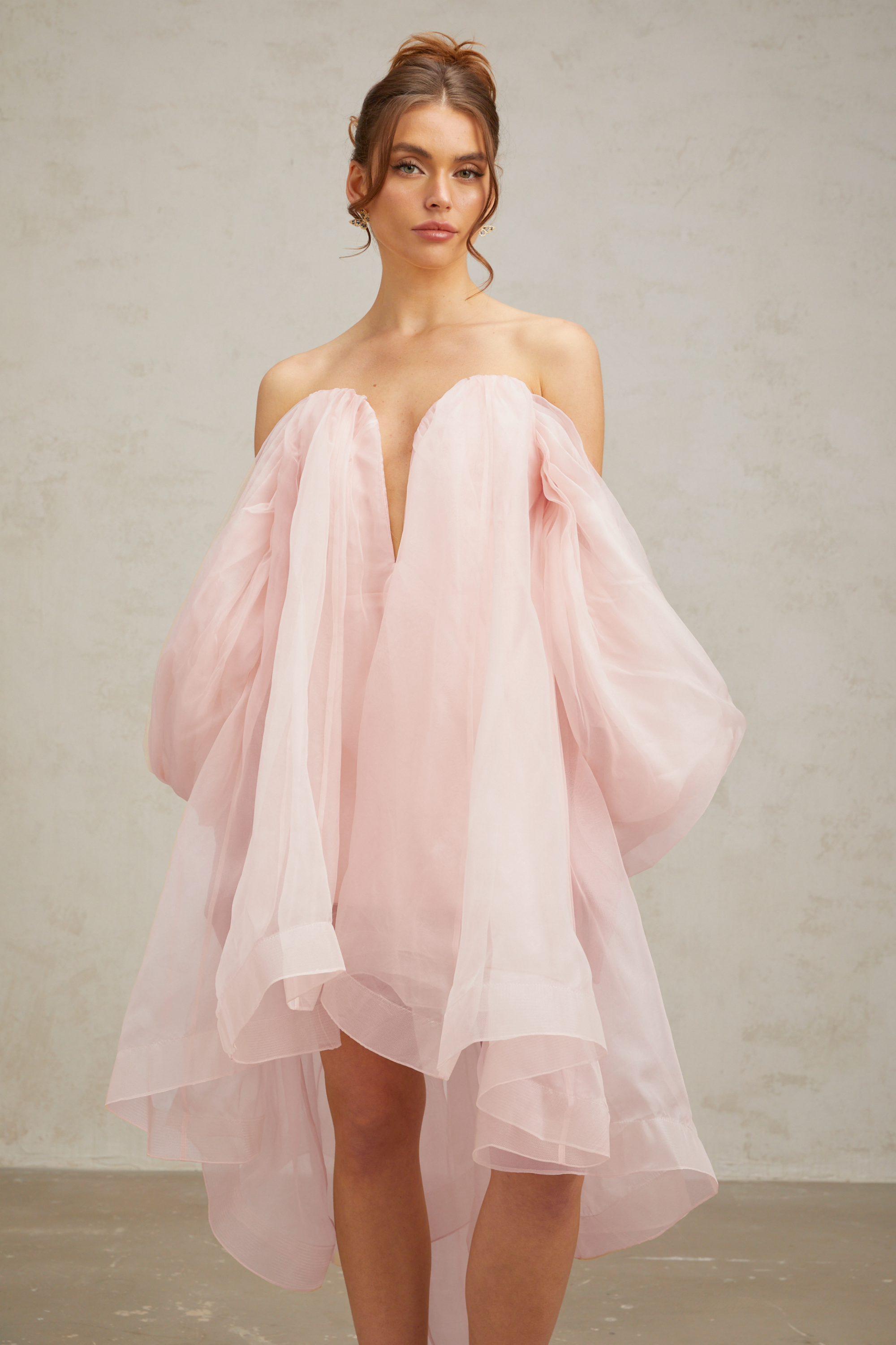 Élodie bow-detail voluminous mini dress