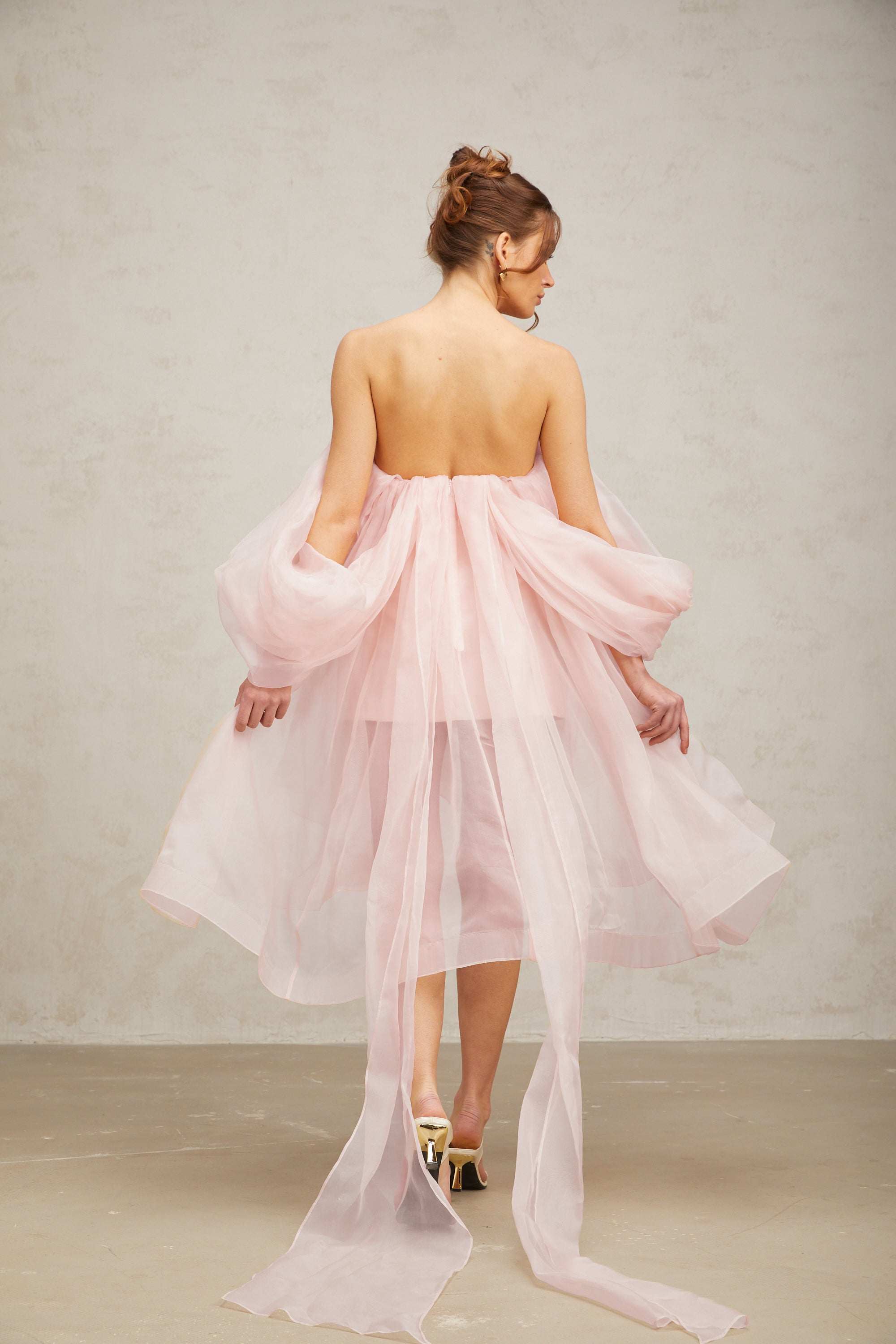 Élodie bow-detail voluminous mini dress