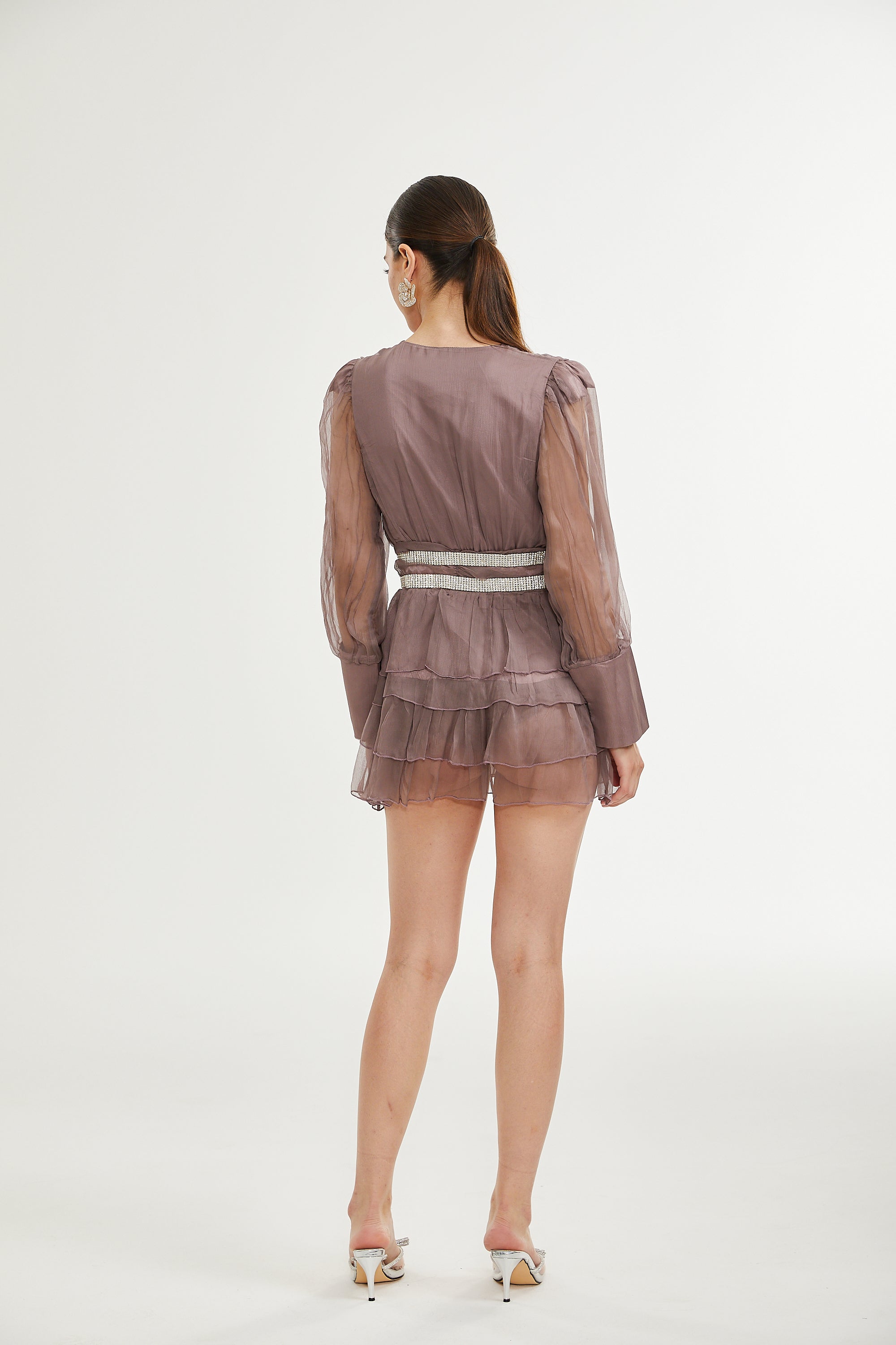 Ellica crystal-embellished silk mini dress (US Only)