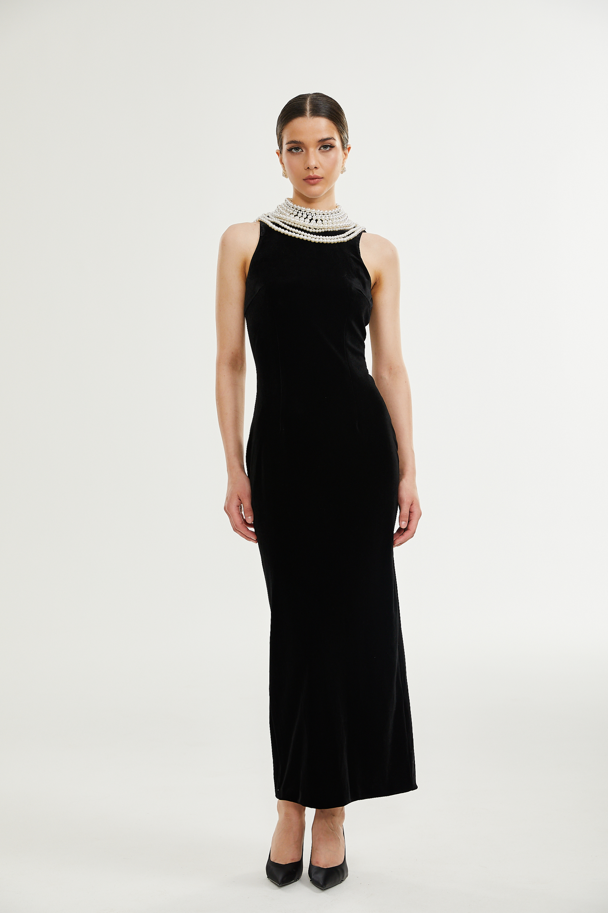 Lucena faux pearl-embellished velvet dress (Final Sale-US Only)
