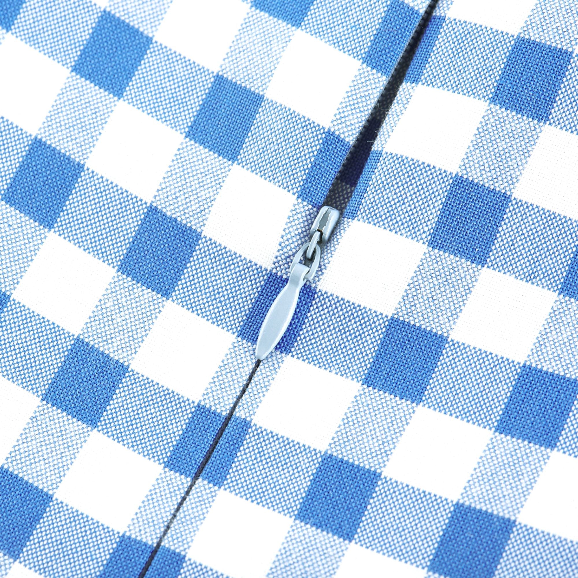 Diane blue gingham midi dress