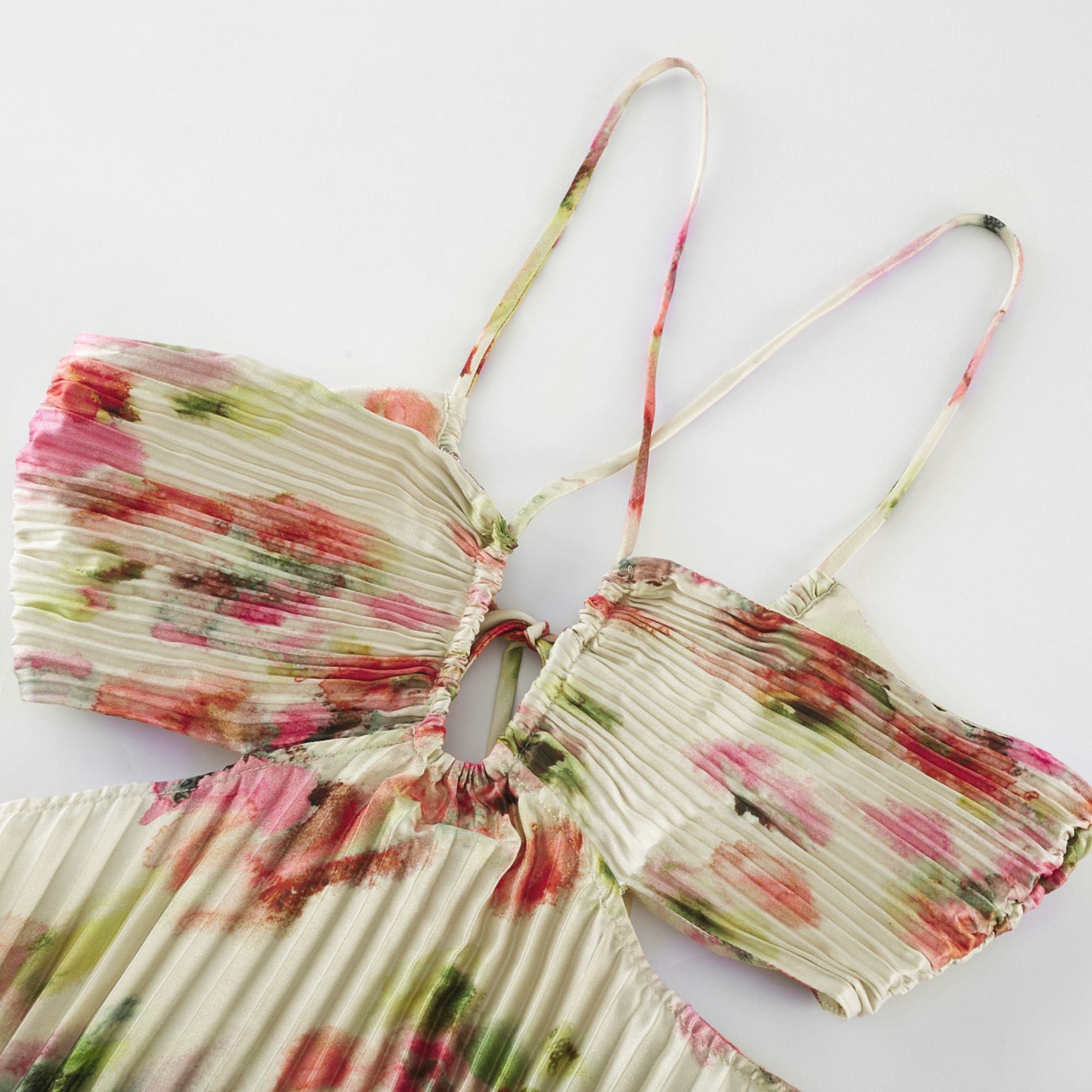 Andréa cut-out floral-print pleated maxi dress (Final Sale-US Only)