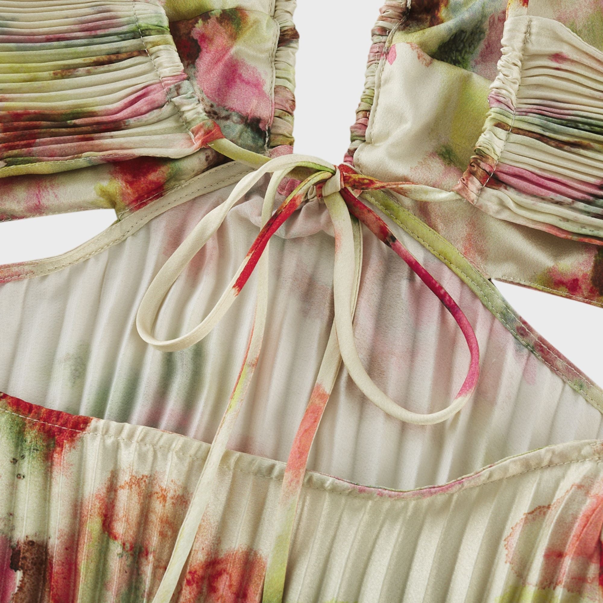 Andréa cut-out floral-print pleated maxi dress (Final Sale-US Only)