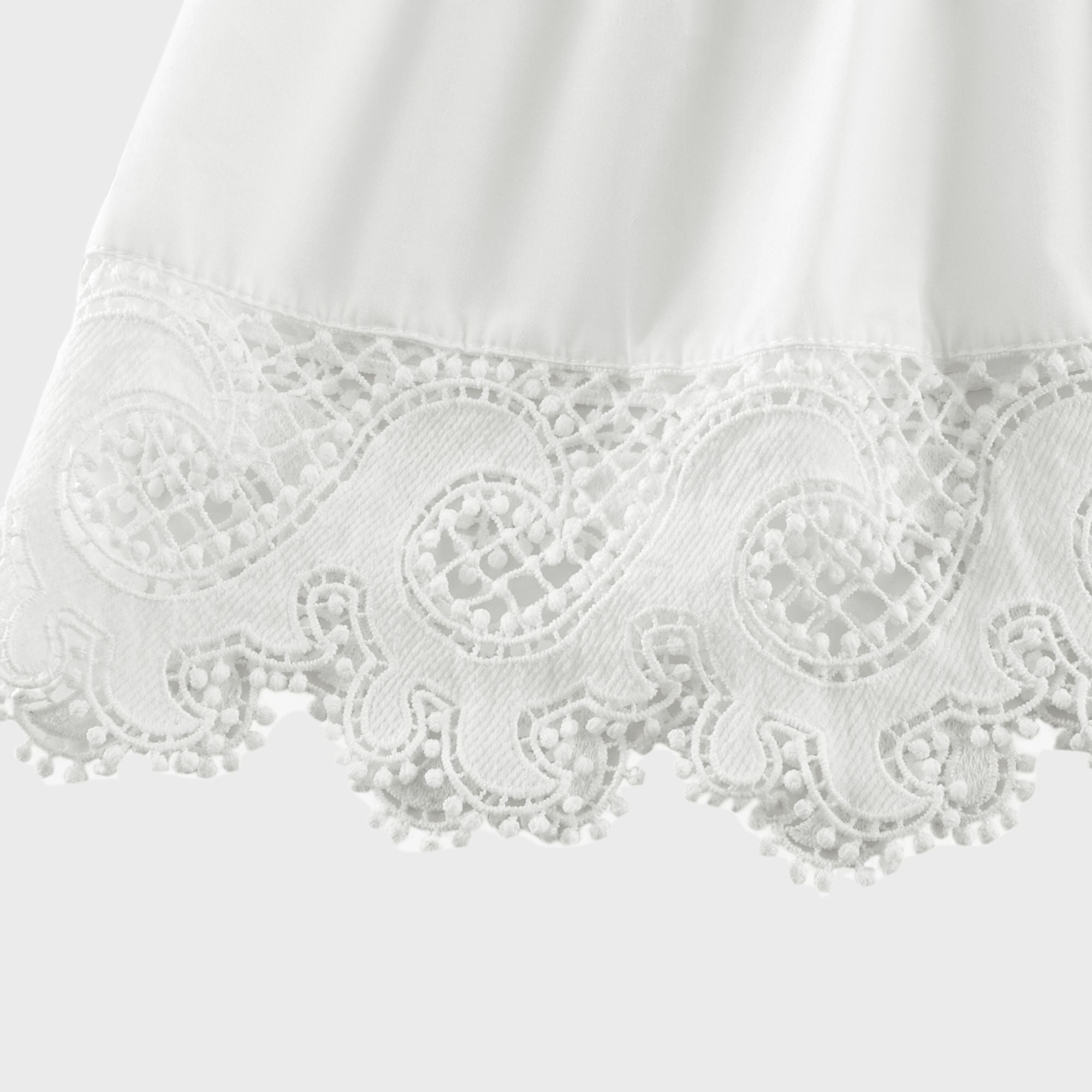 Neri white guipure-lace midi dress