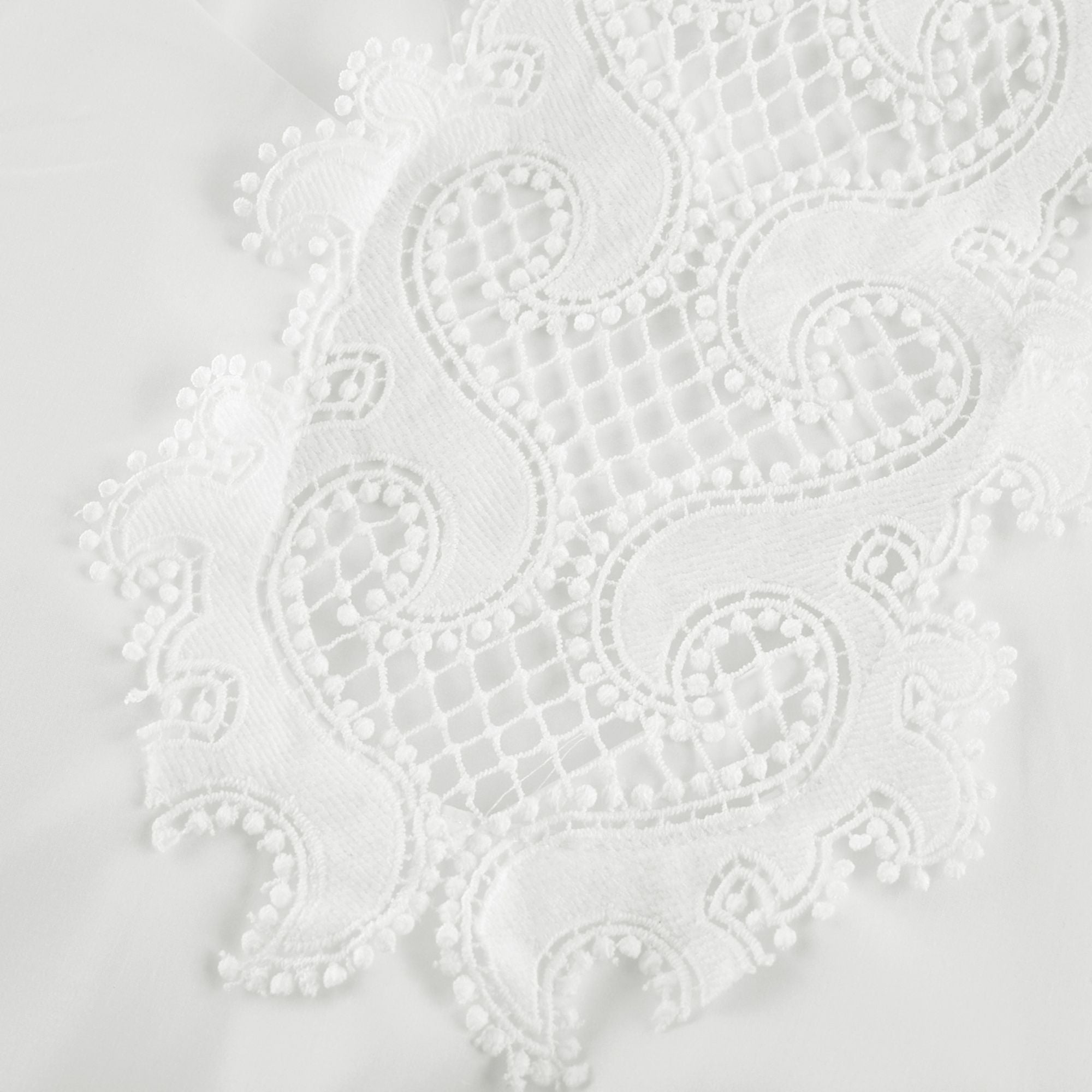 Neri white guipure-lace midi dress