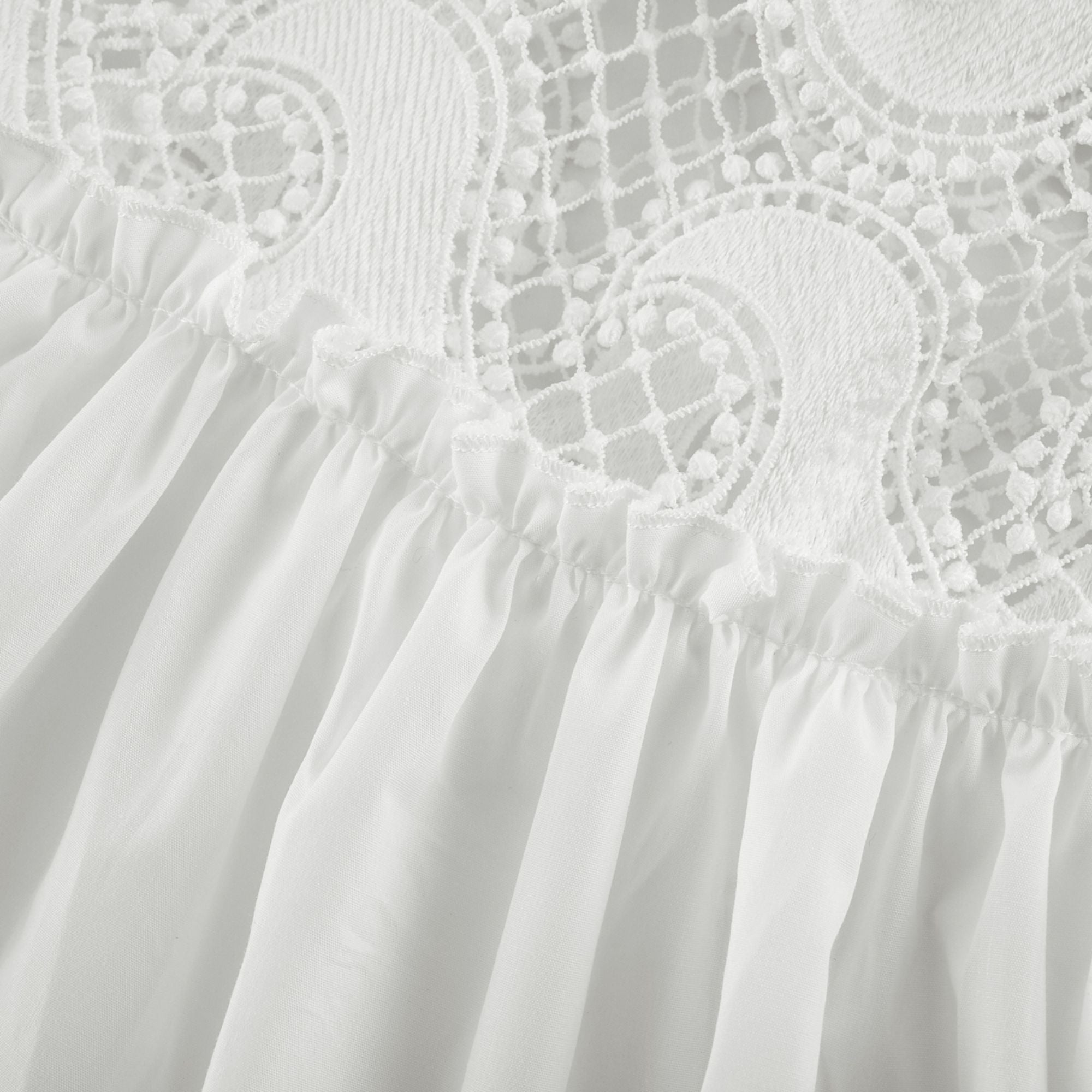 Neri white guipure-lace midi dress