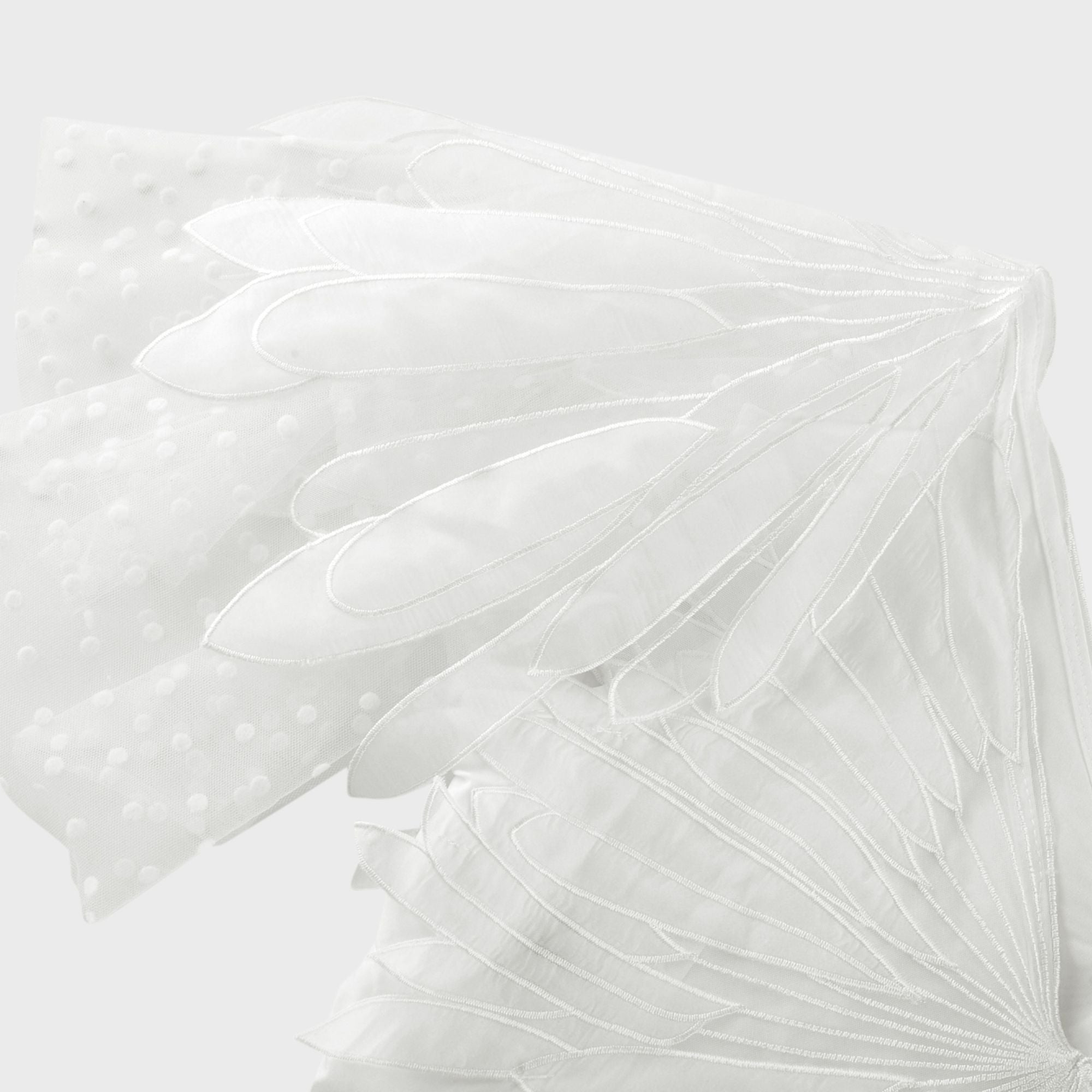 Solène faux-feather pleated midi dress