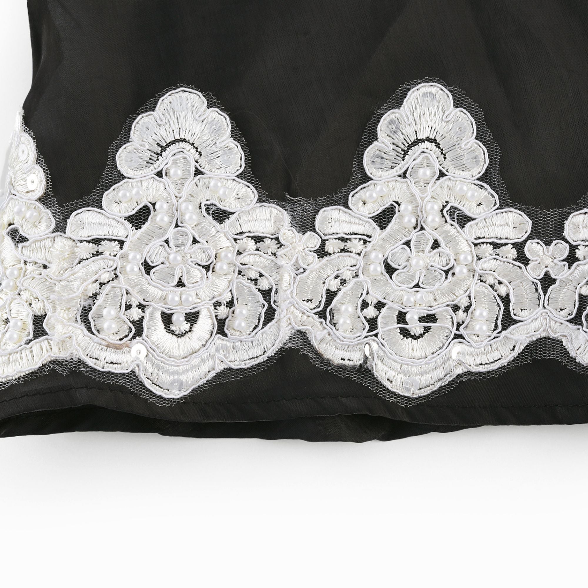 Delphine faux-pearl embellished mini dress in Black (US Only)