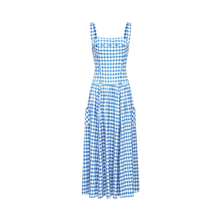 Diane gingham midi dress (Final Sale)