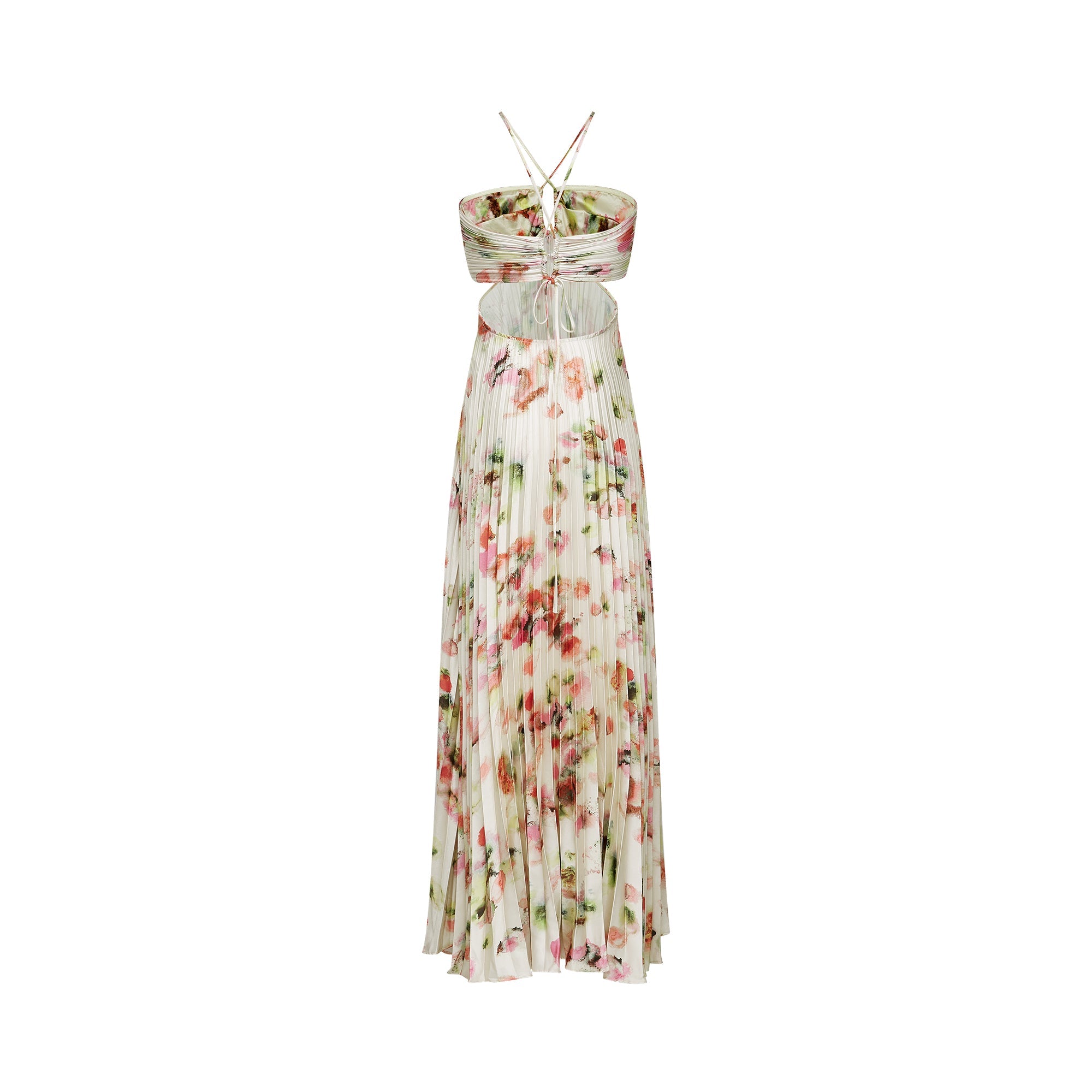 Andréa cut-out floral-print pleated maxi dress (Final Sale-US Only)