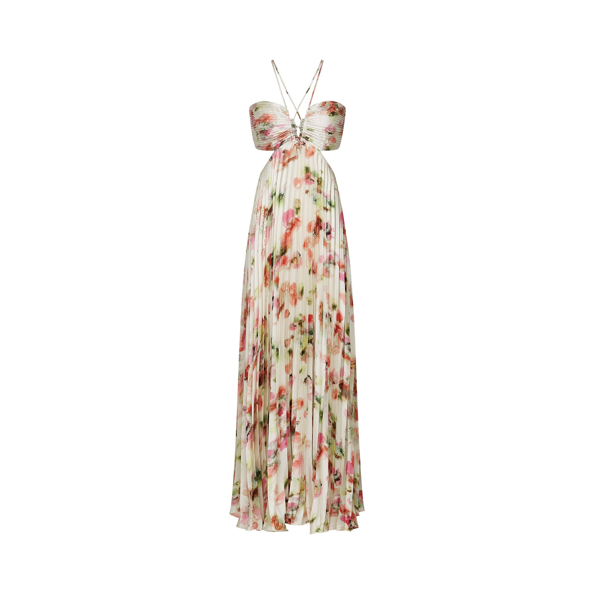 Andréa cut-out floral-print pleated maxi dress (Final Sale-US Only)