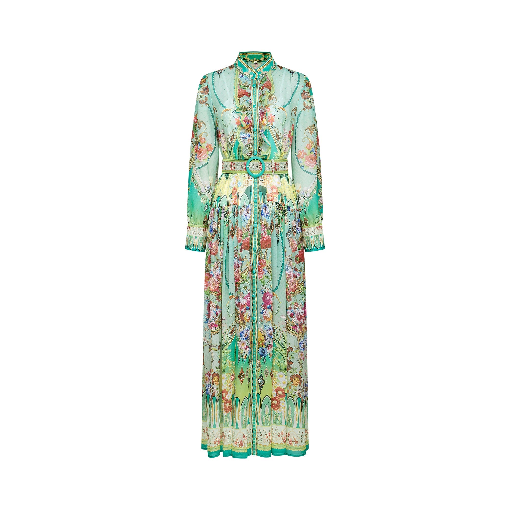 Juliette floral-print flounce-hem midi dress (Final Sale-US Only)