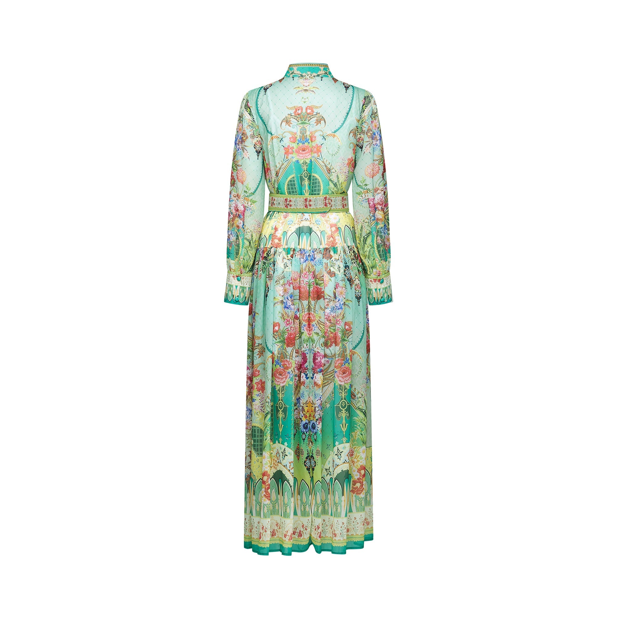 Juliette floral-print flounce-hem midi dress (US Only)