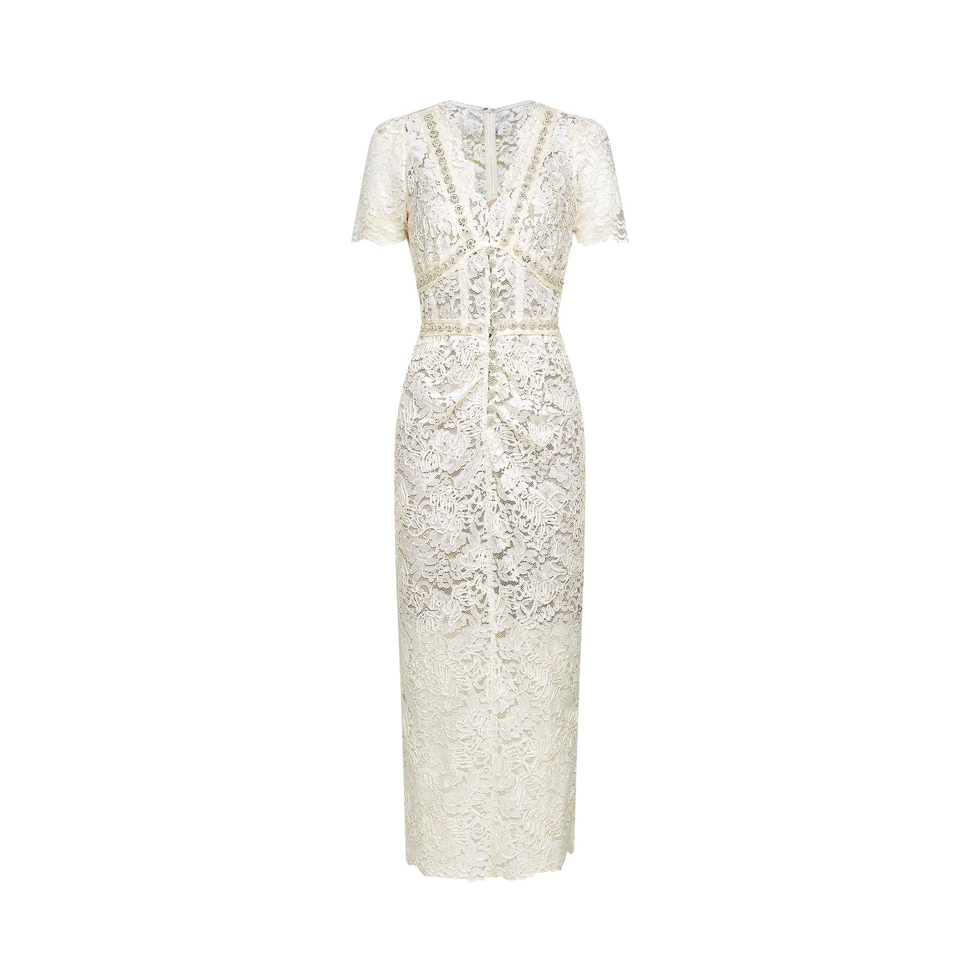 Kalena embellished lace midi dress (Final Sale-US Only)