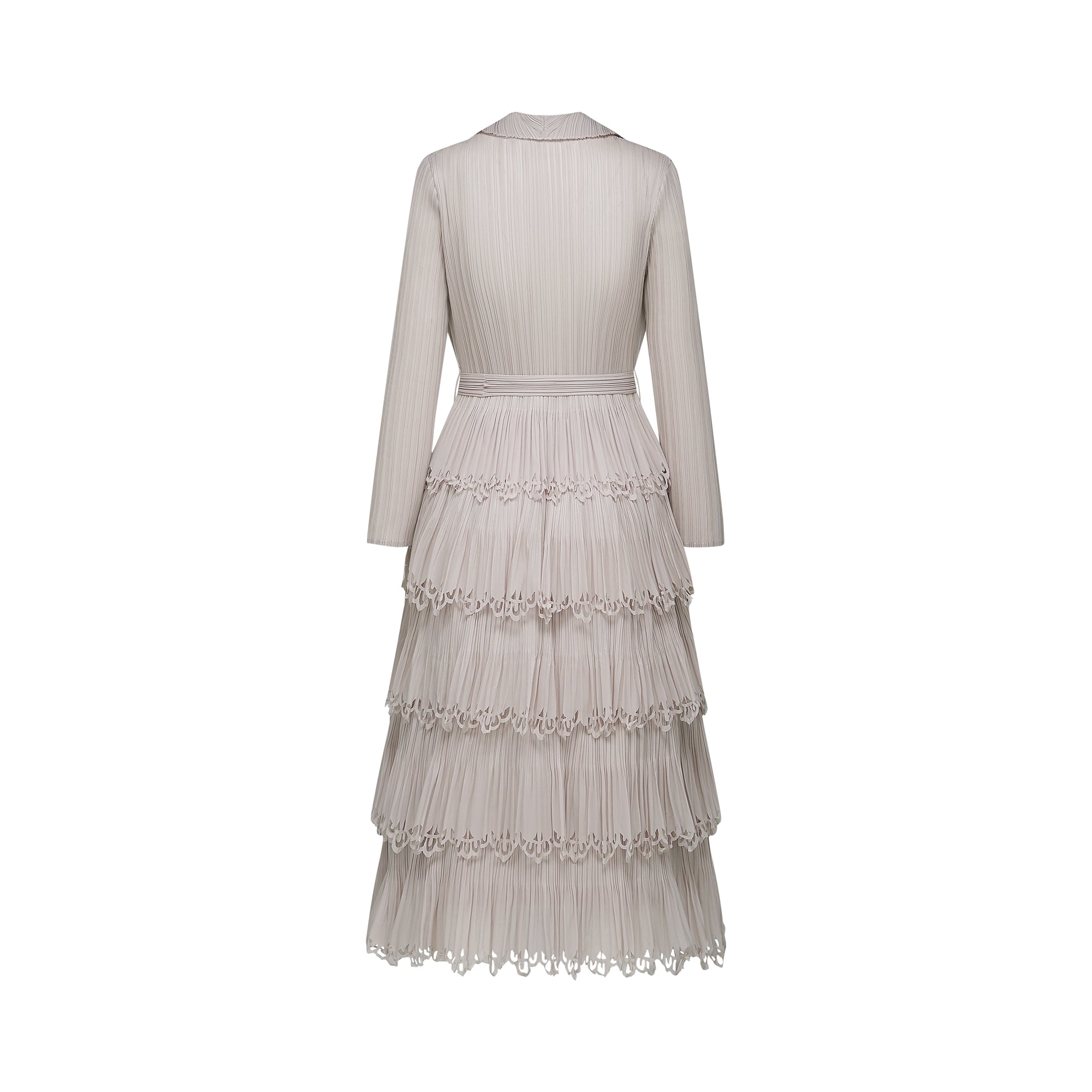Marjolaine tiered pleated midi dress (US Only)