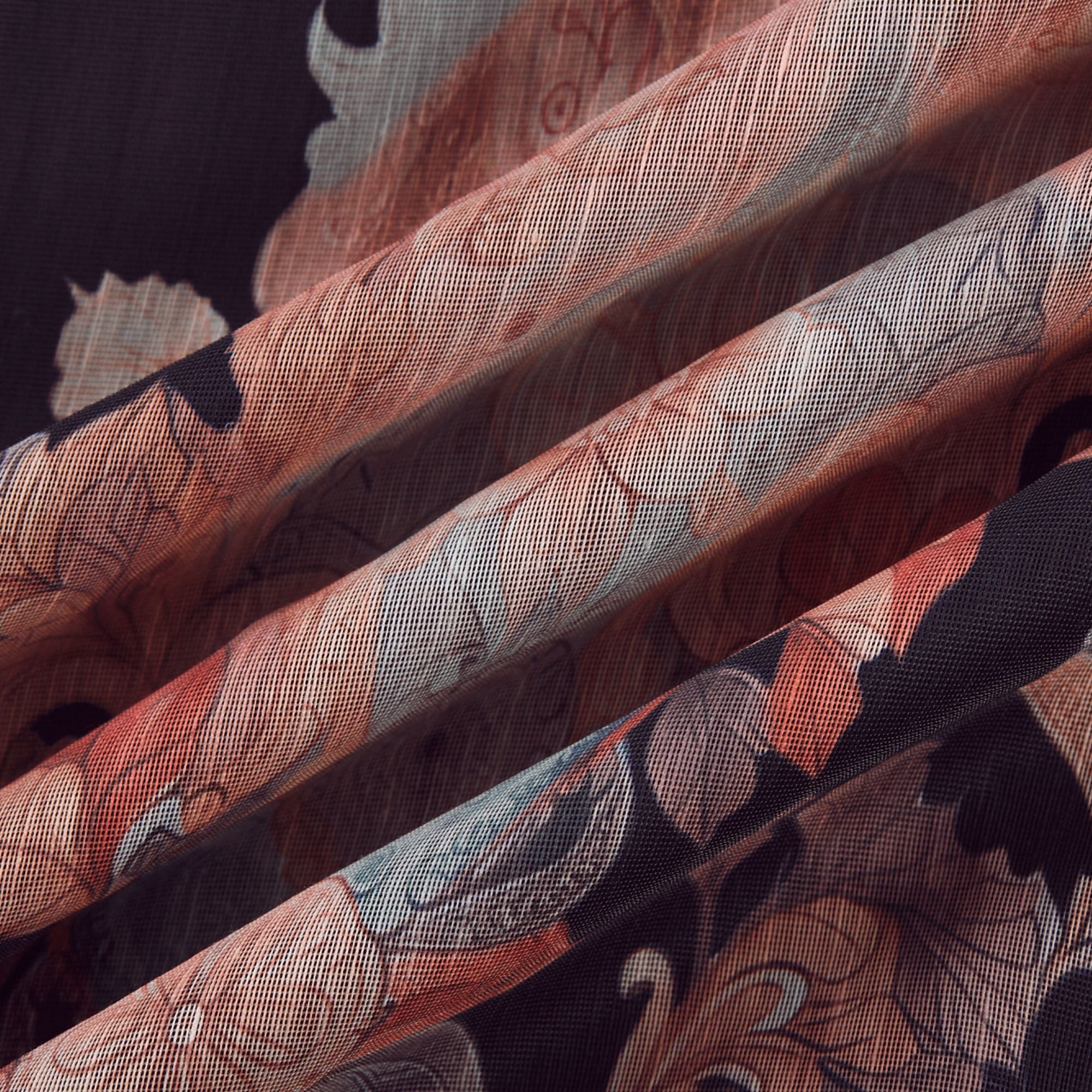 Philippine pattern-print color-block midi dress (US Only)