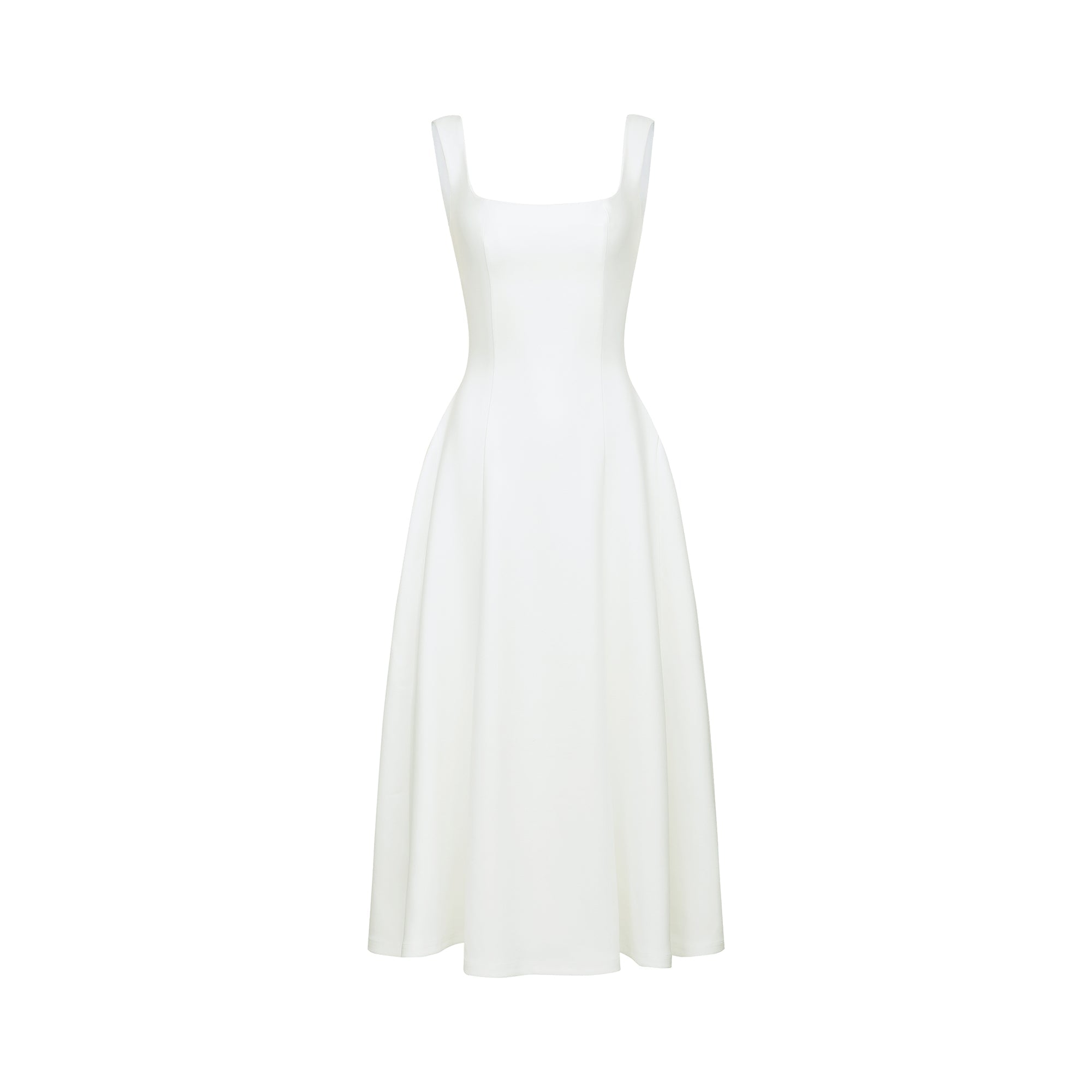 Thala white pleated flared midi dress (Final Sale-US Only)