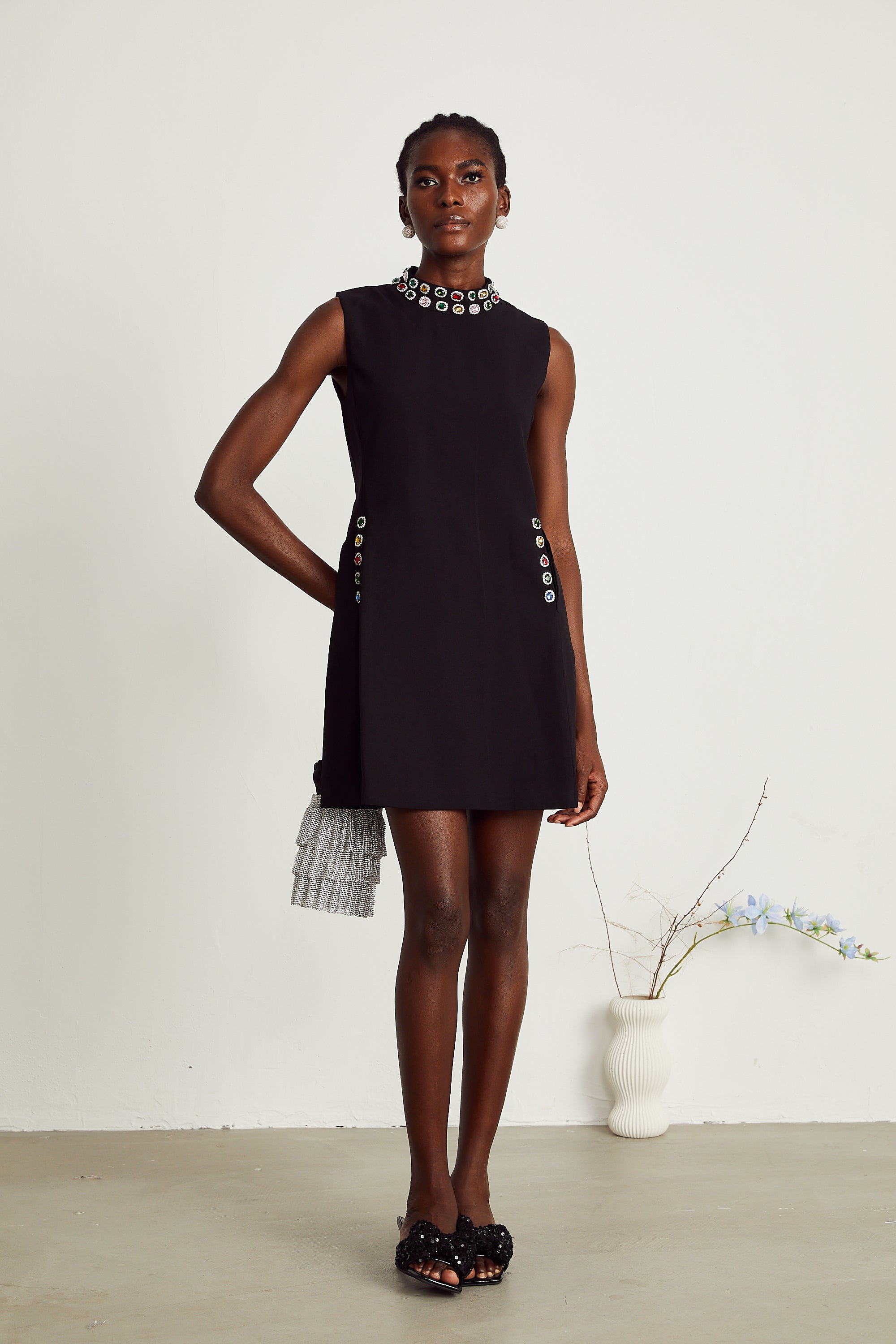 Xanthe crystal-embellished sleeveless mini dress (Final Sale-US Only)