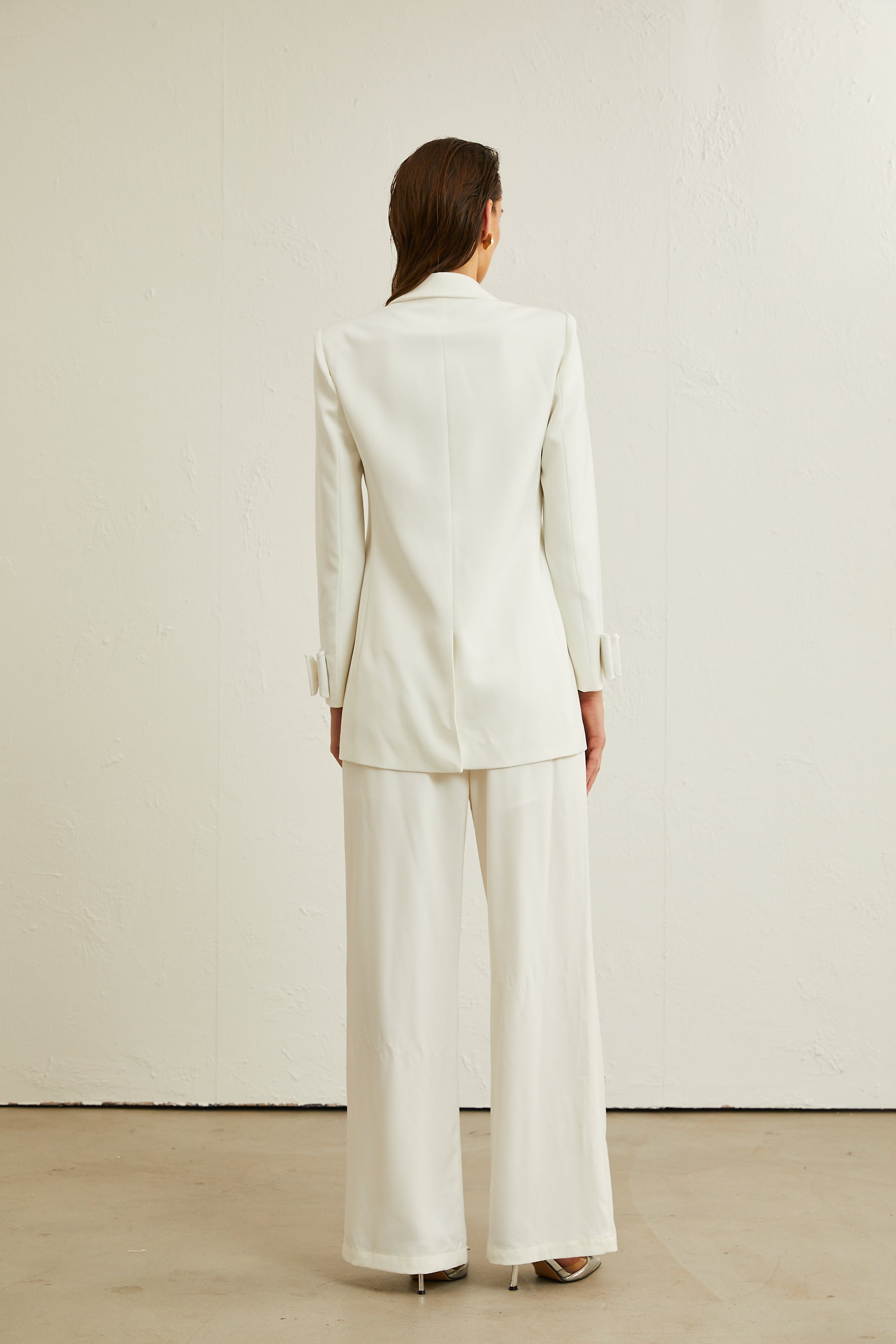 Margaux white bow-embellished wool jacket (Final Sale-US Only)