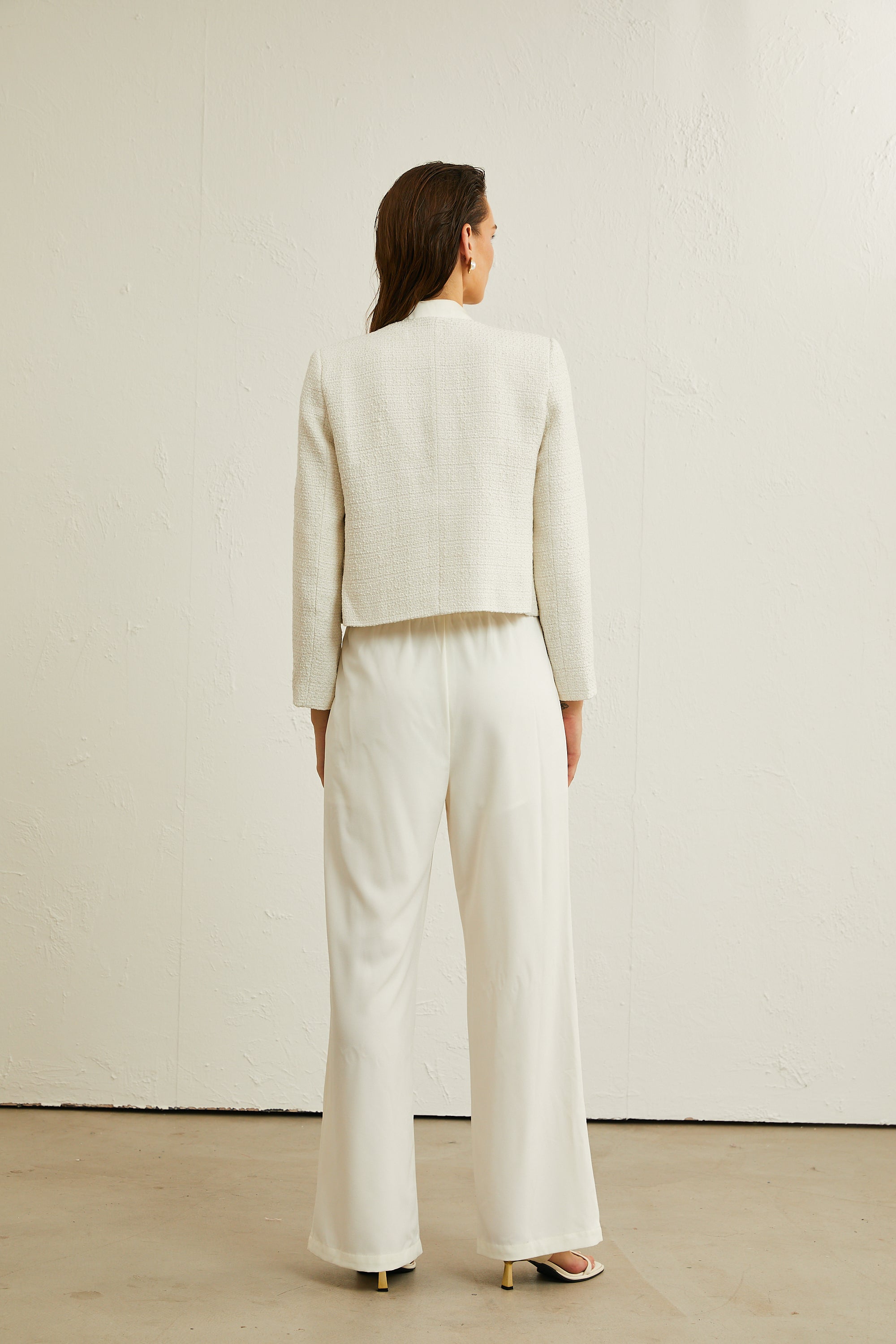 Thérèse white tweed double-breasted jacket (Final Sale)