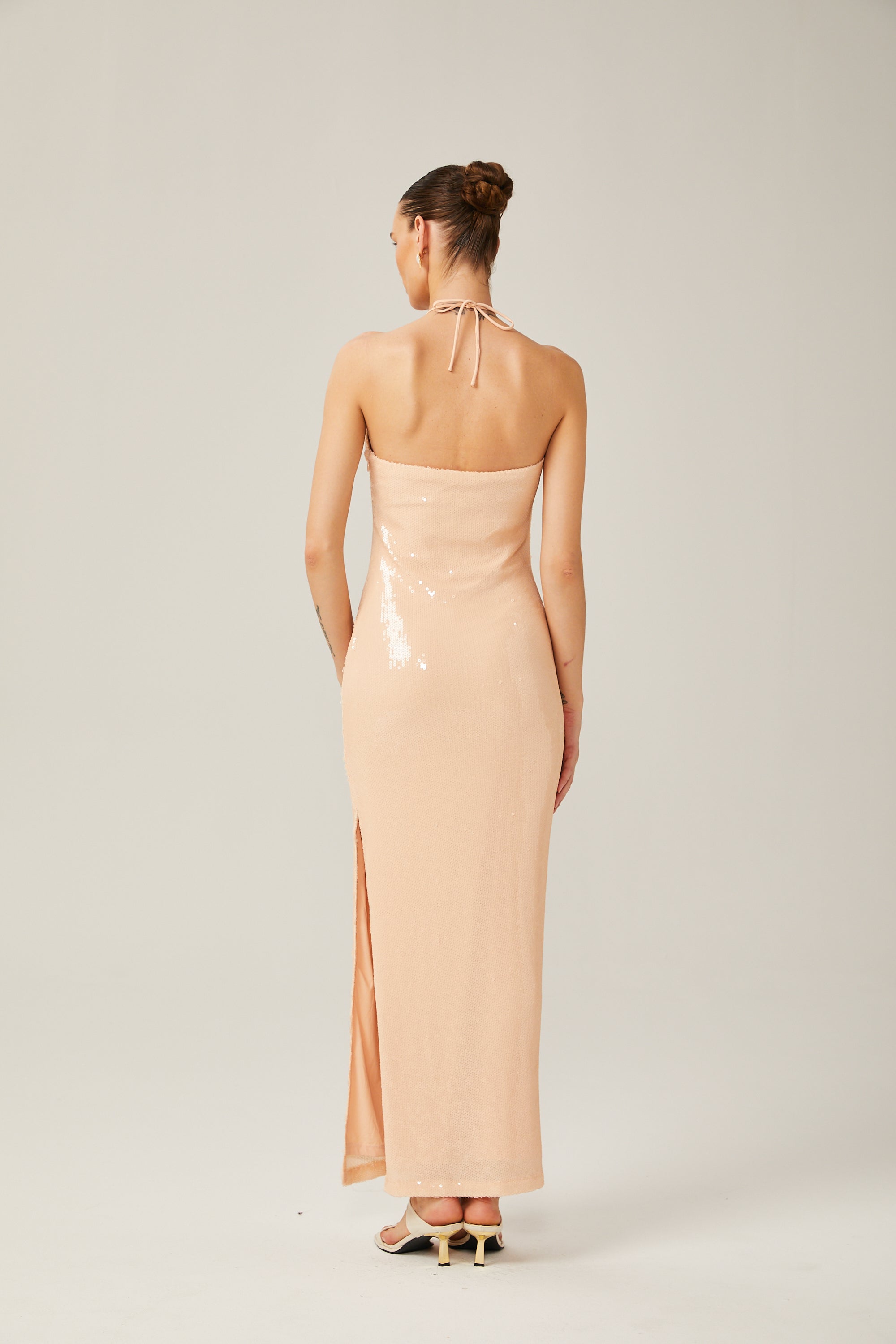 Yvette halterneck sequined maxi dress (Final Sale-US Only)