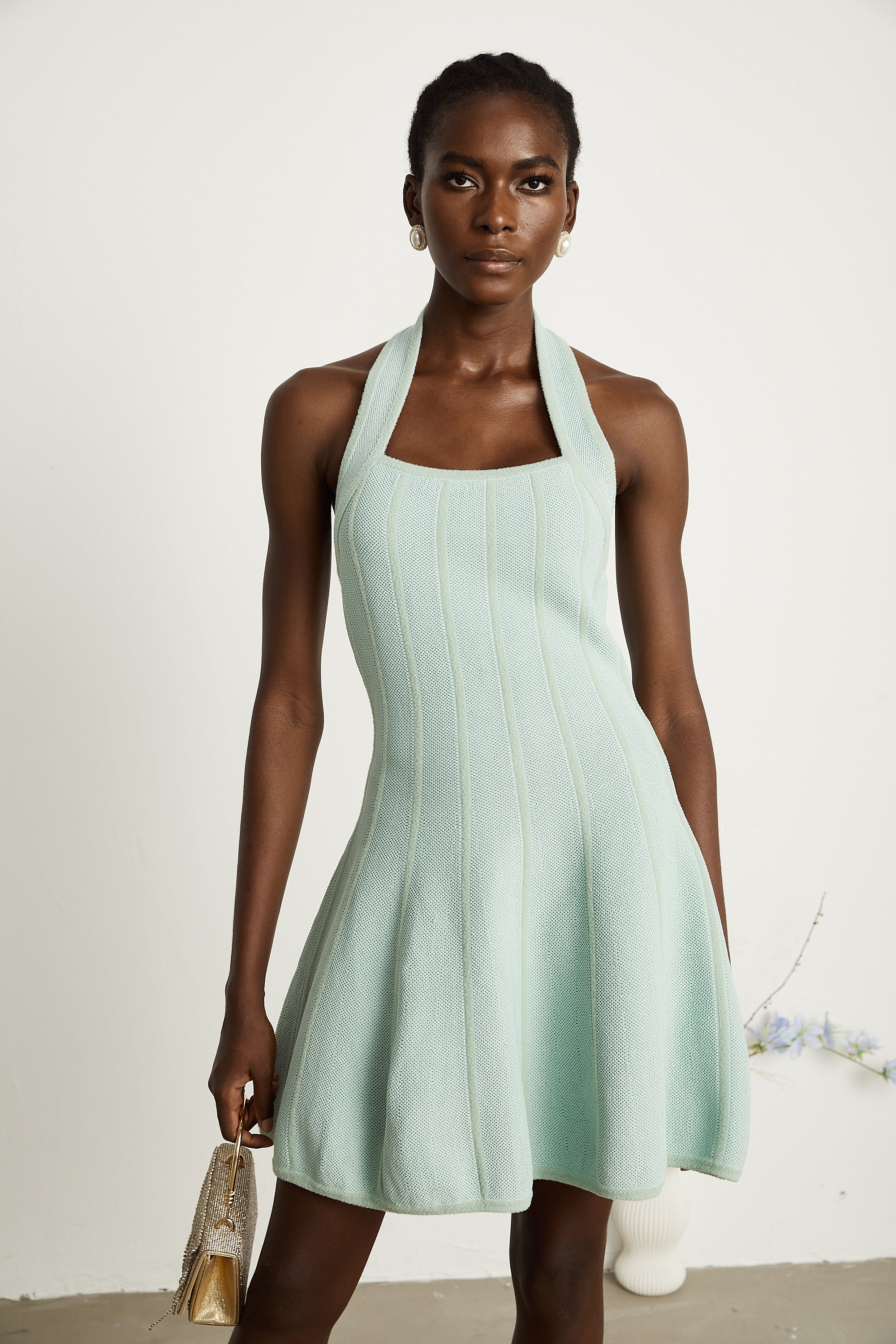 Marla knitted flared mini dress (Final Sale-US Only)