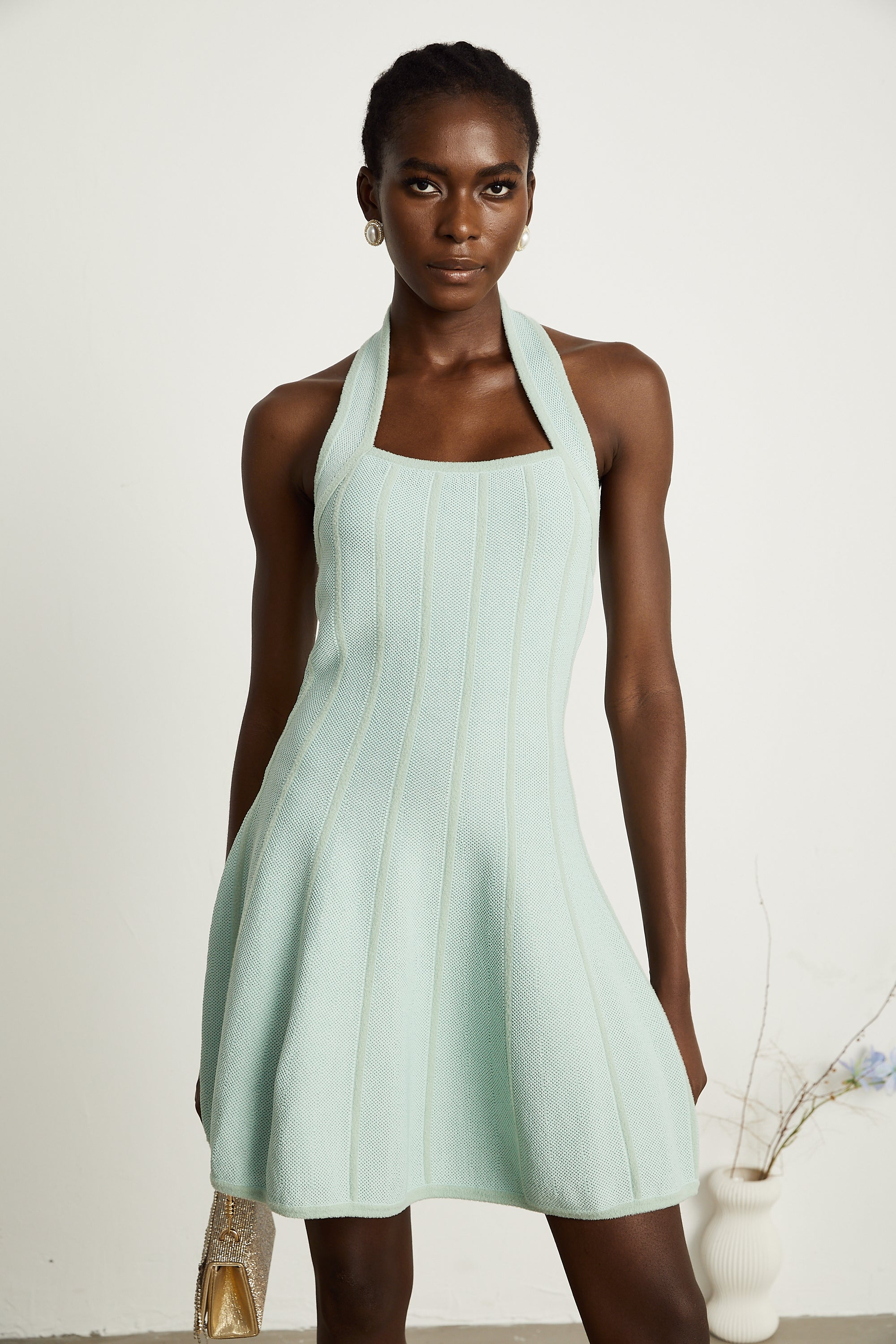 Marla knitted flared mini dress (Final Sale-US Only)