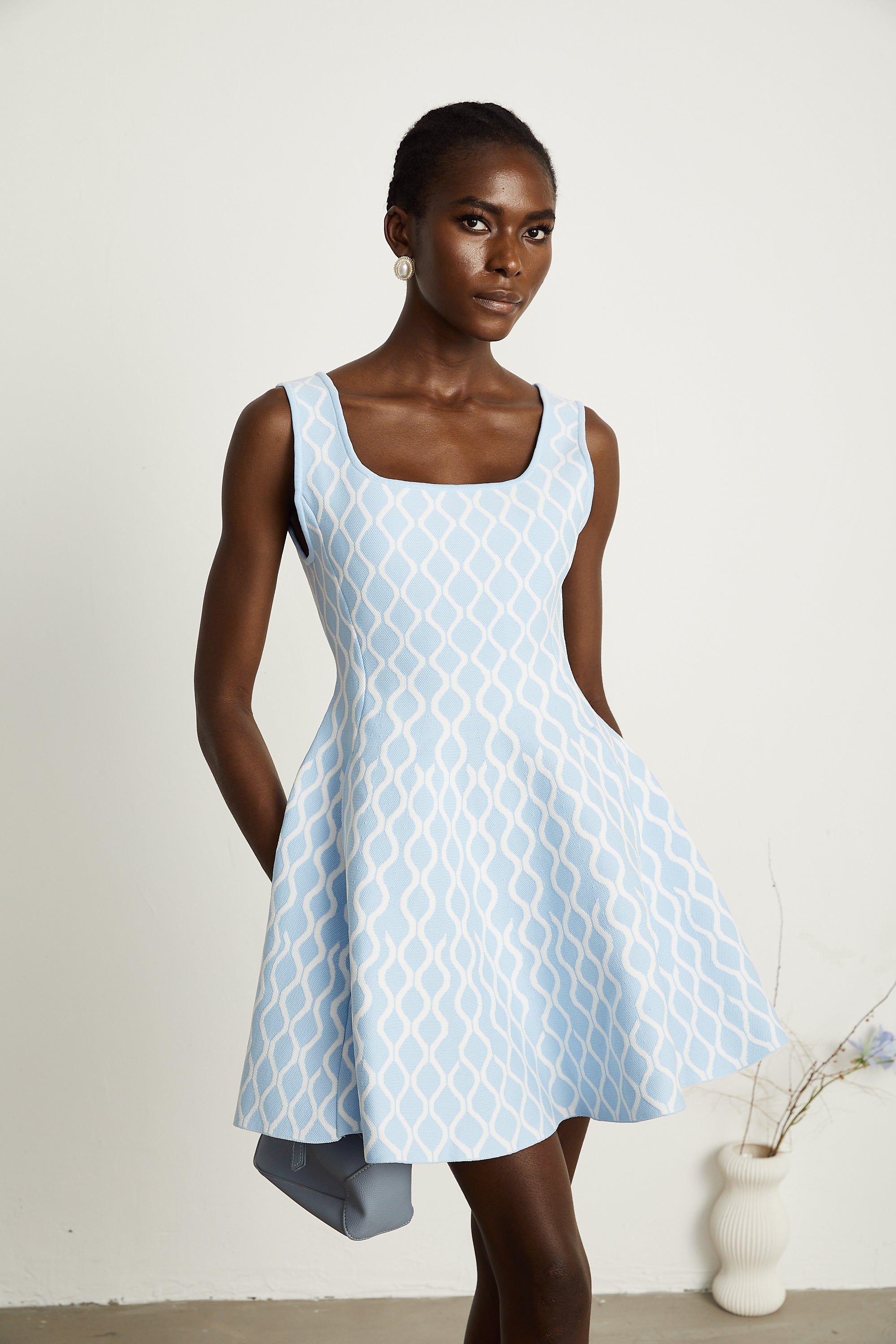 Hélène patterned-jacquard sleeveless mini dress (Final Sale-US Only)