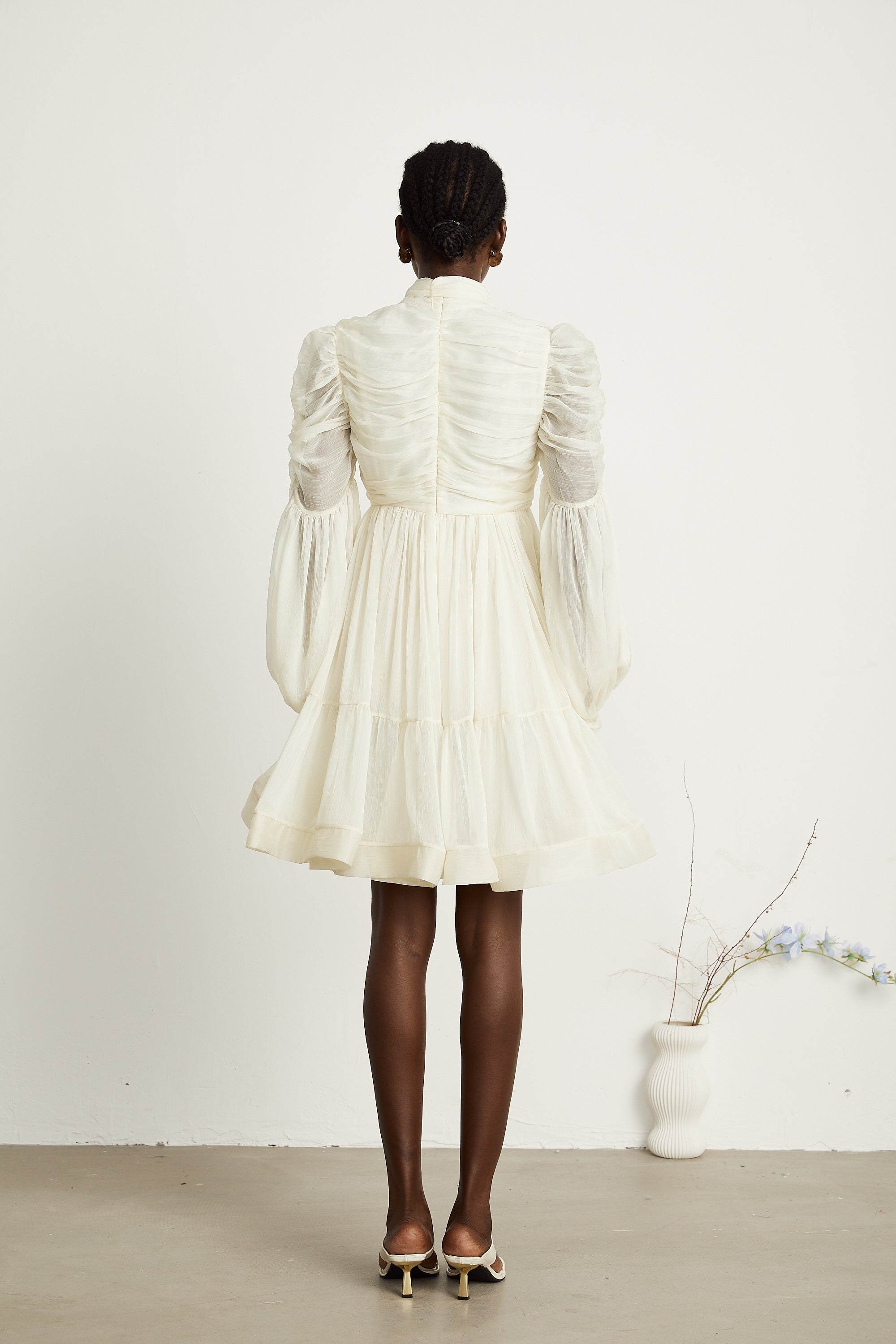 Thibaulte tuck-detail pleated tulle mini dress (Final Sale-US Only)