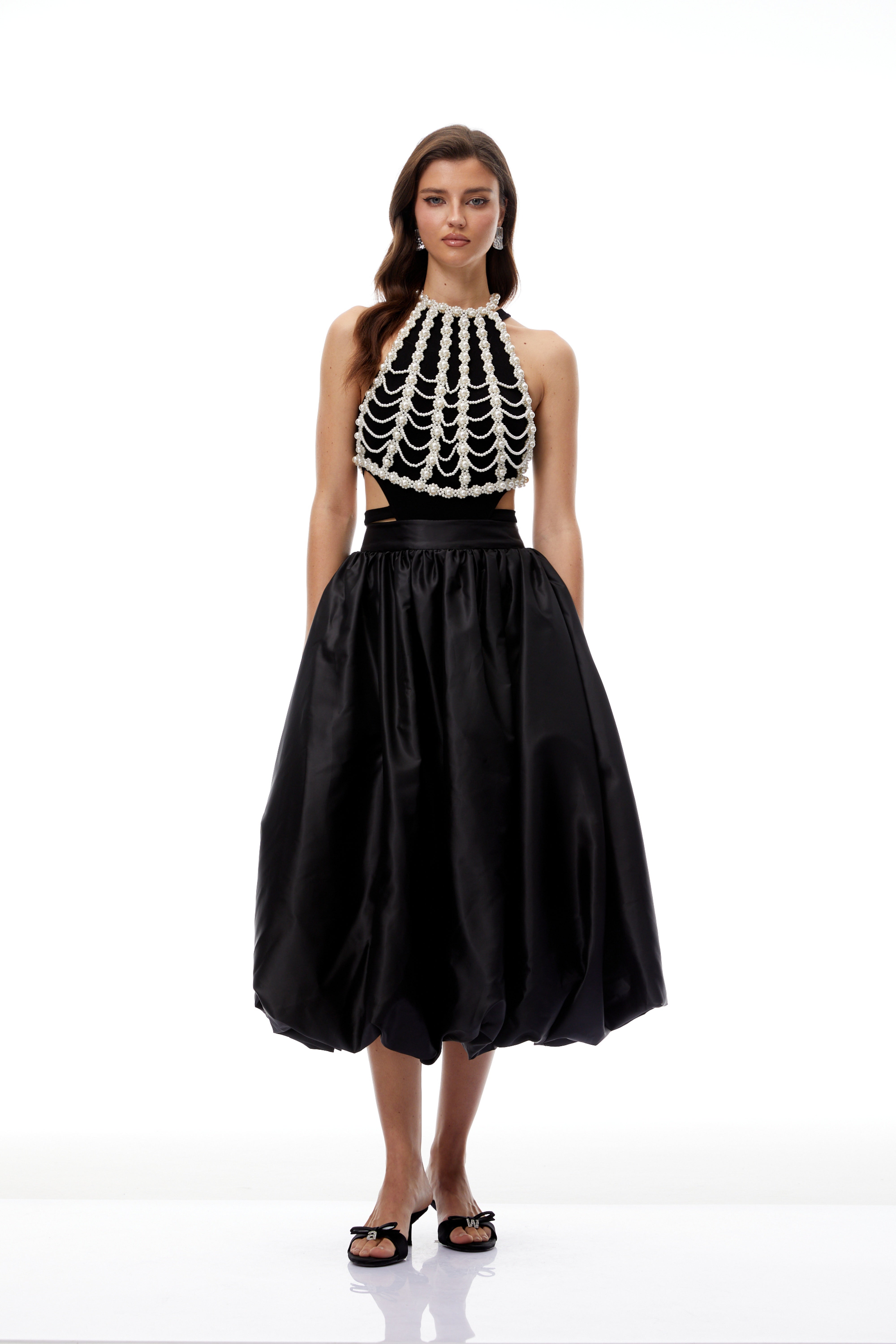 Trinity White Faux Pearl Body Chain