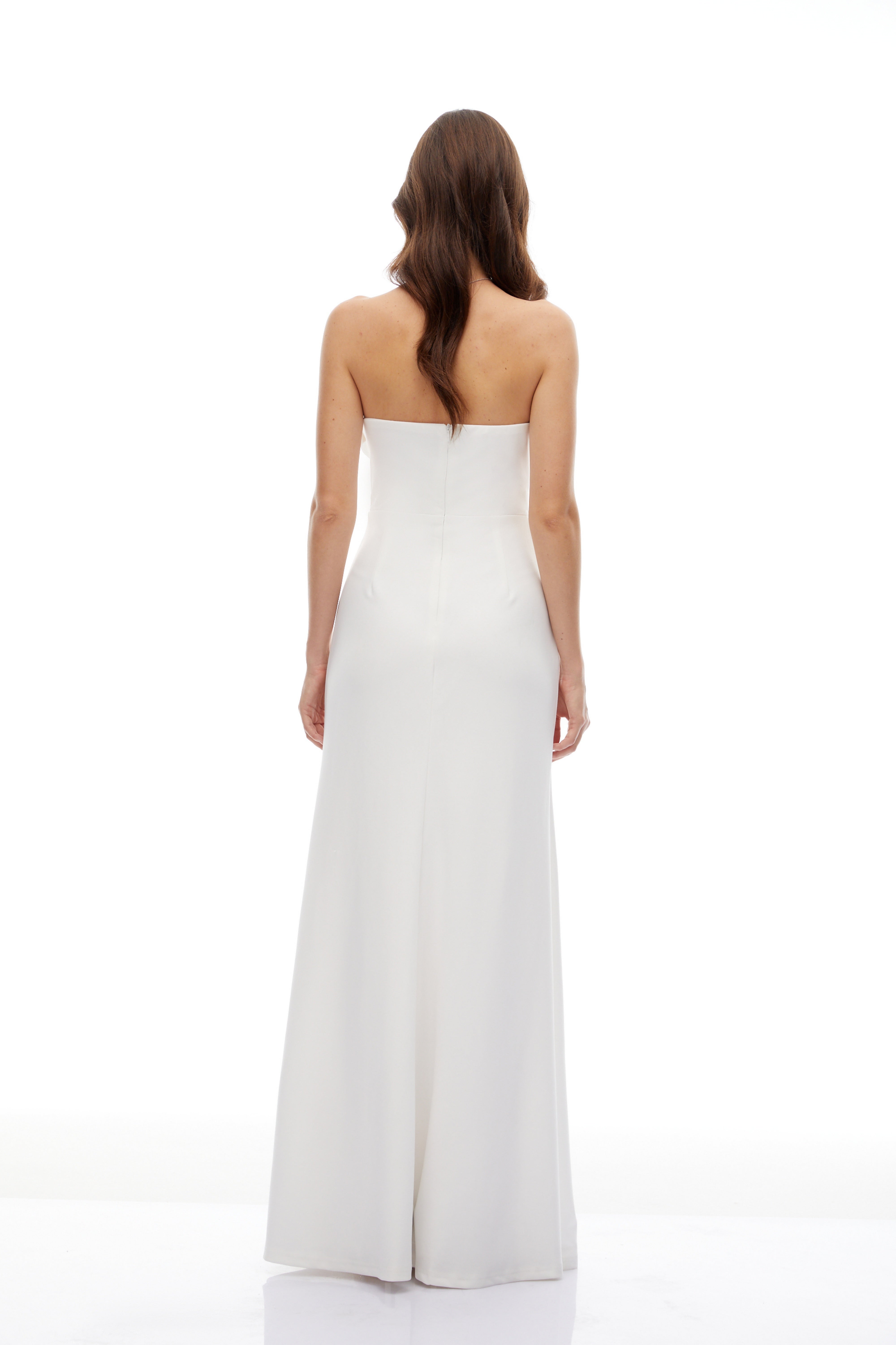 Dolores White Off Shoulder Ruched Maxi Gown (Final Sale-US Only)