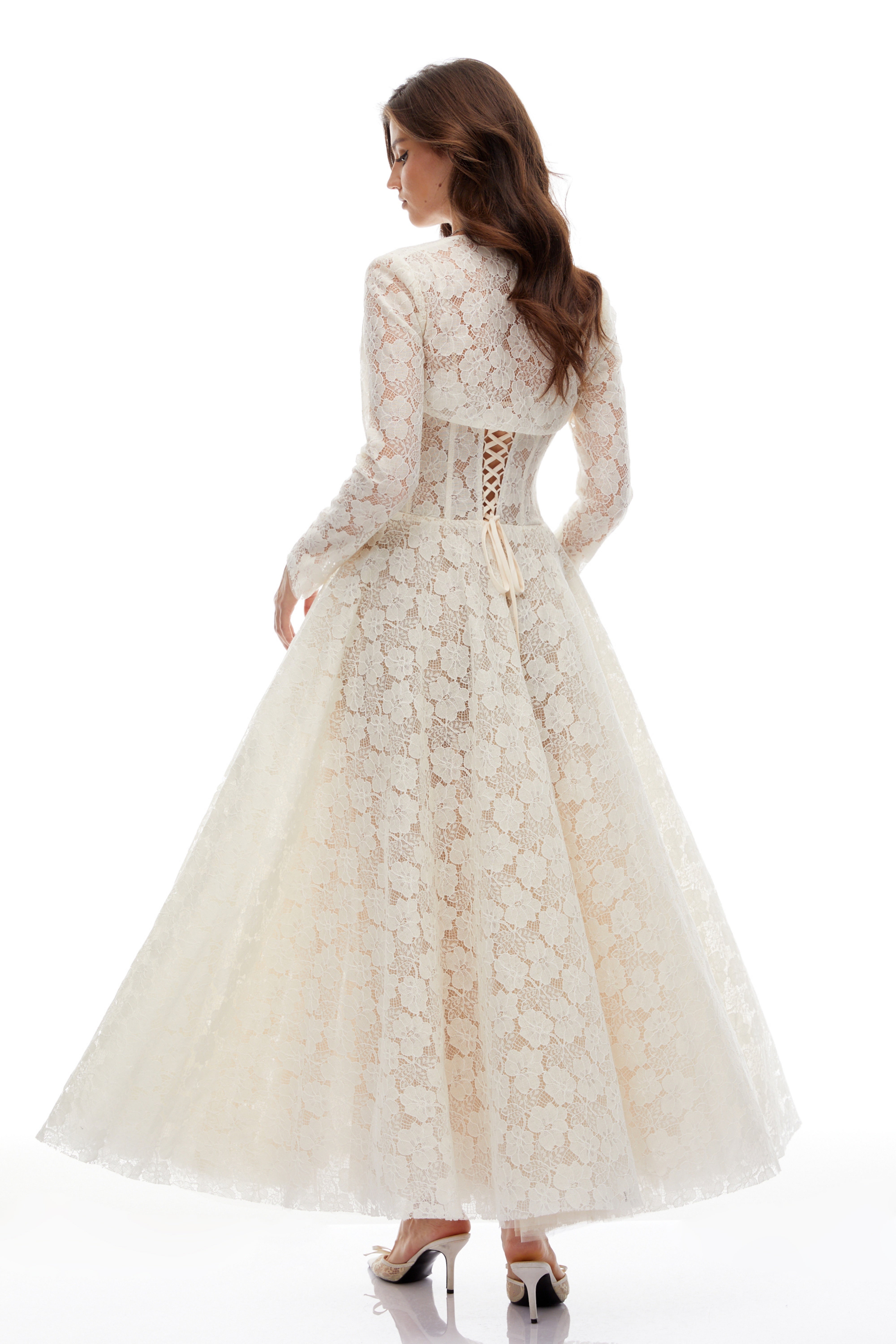 Celina White Lace Corset Maxi Dress (Final Sale-US Only)