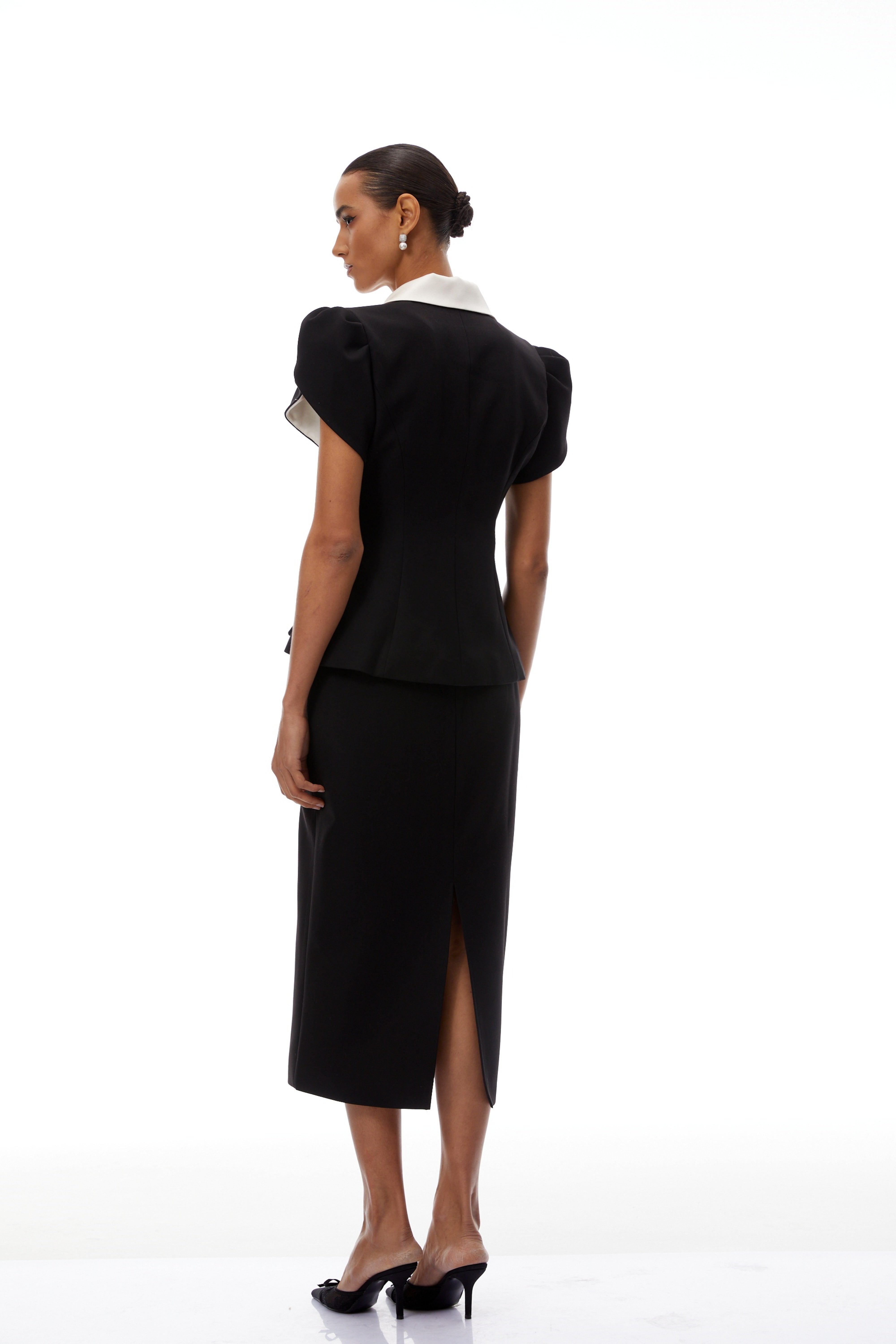 Acharya Color Block Blouse & Pencil Skirt Set (Final Sale-US Only)