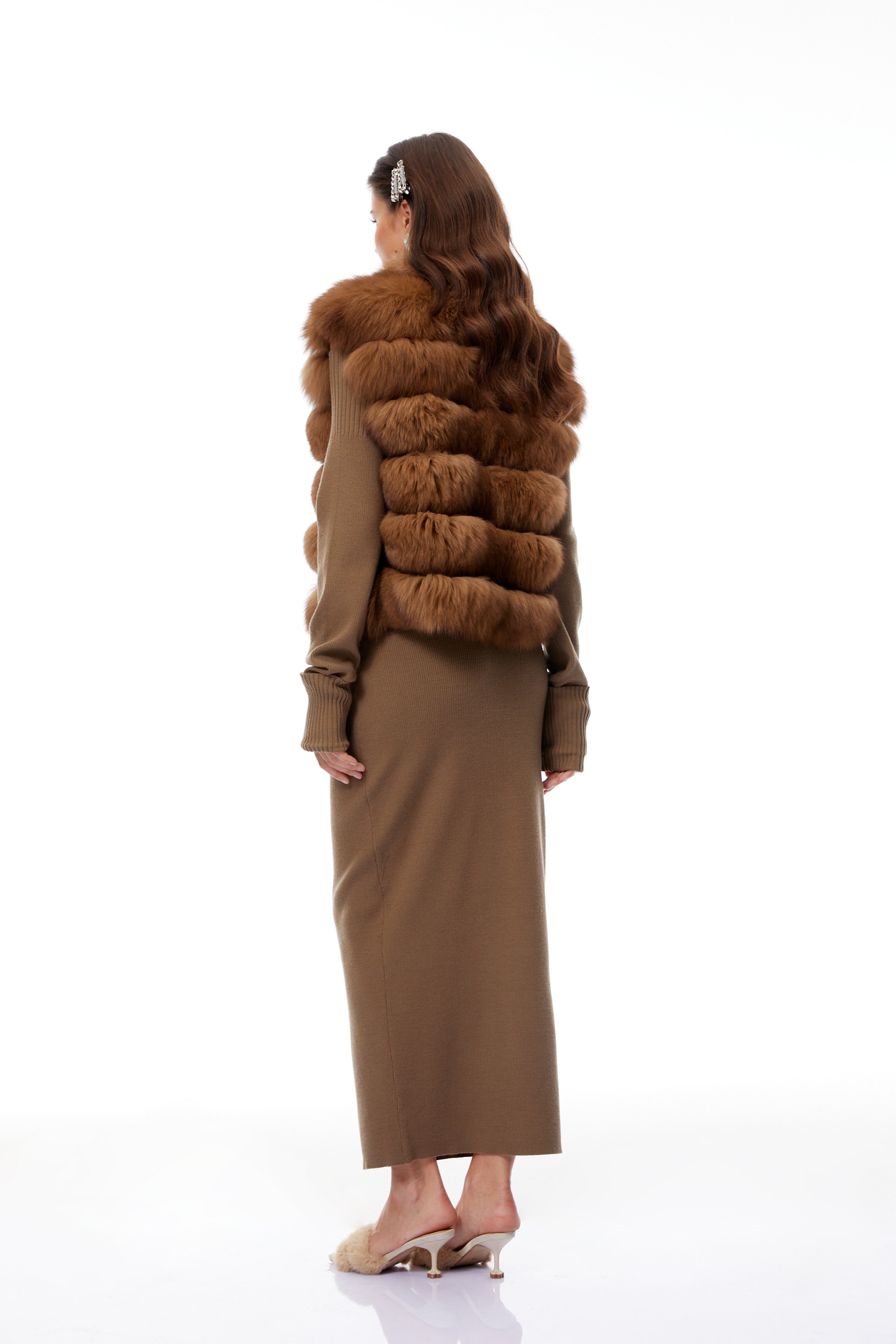 Brianna Brown Layered Fur Gilet