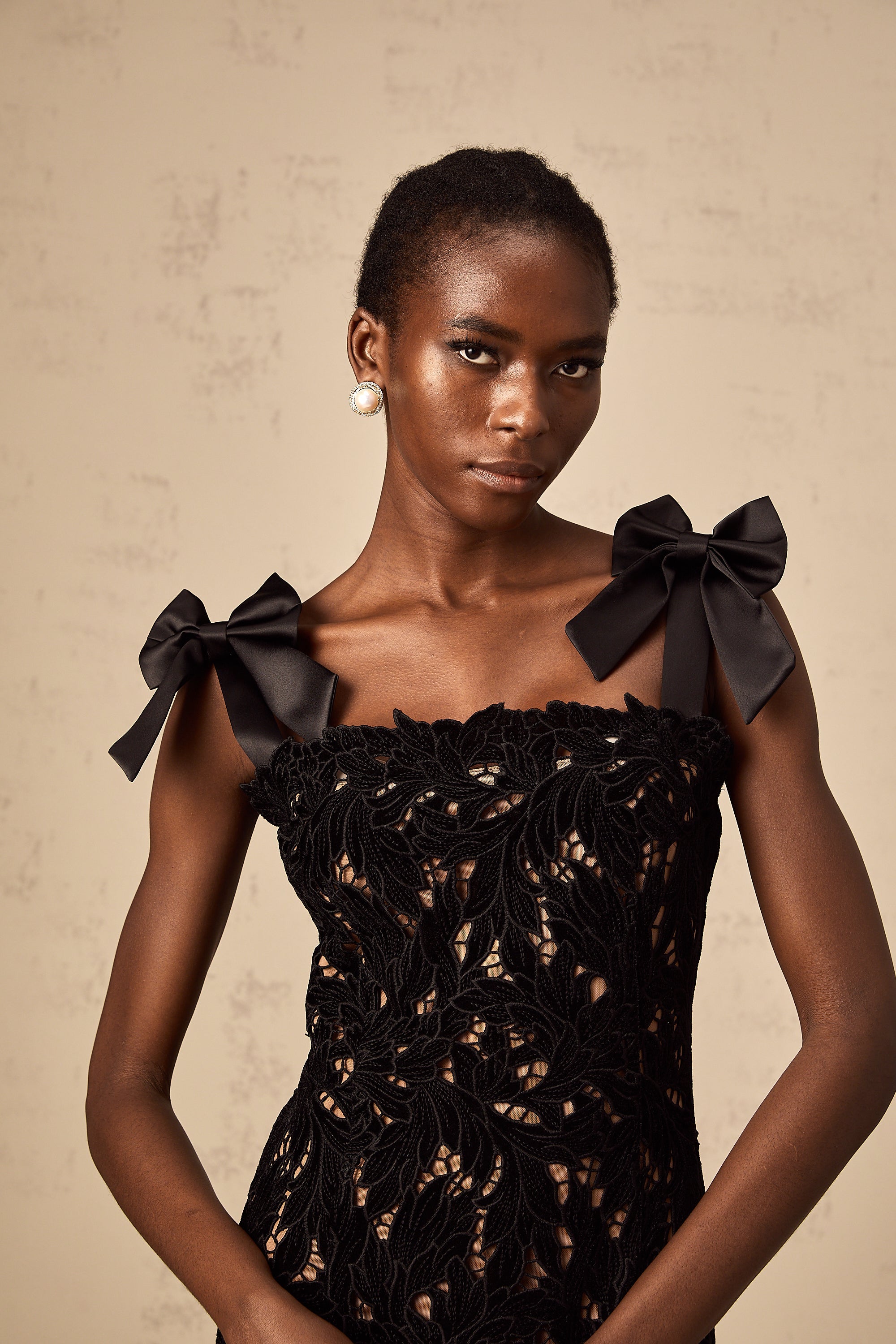 Eloise black floral embroidered maxi dress (Final Sale-US Only)
