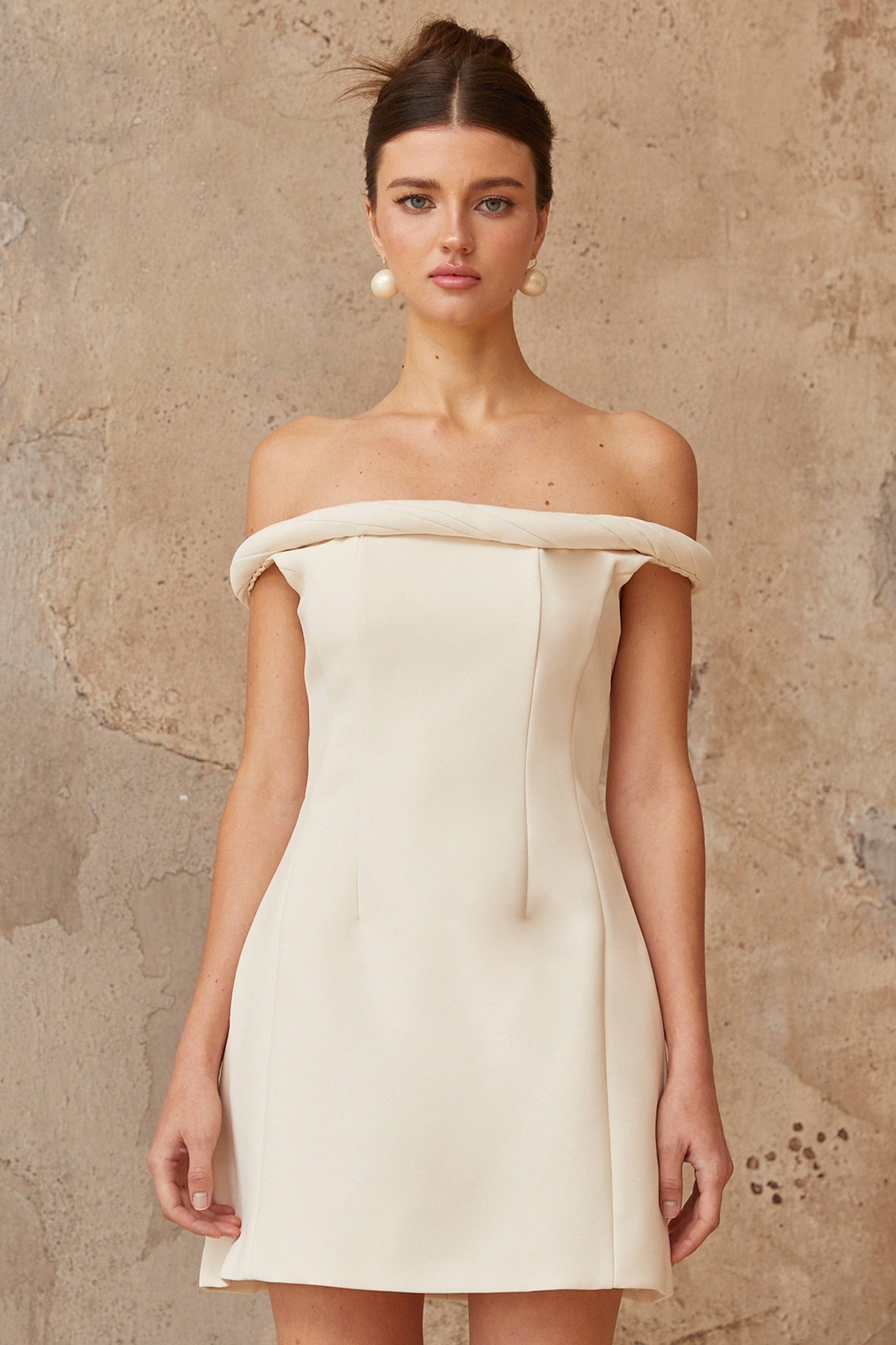 Lecollet white braid-detail puff mini dress (Final Sale-US Only)