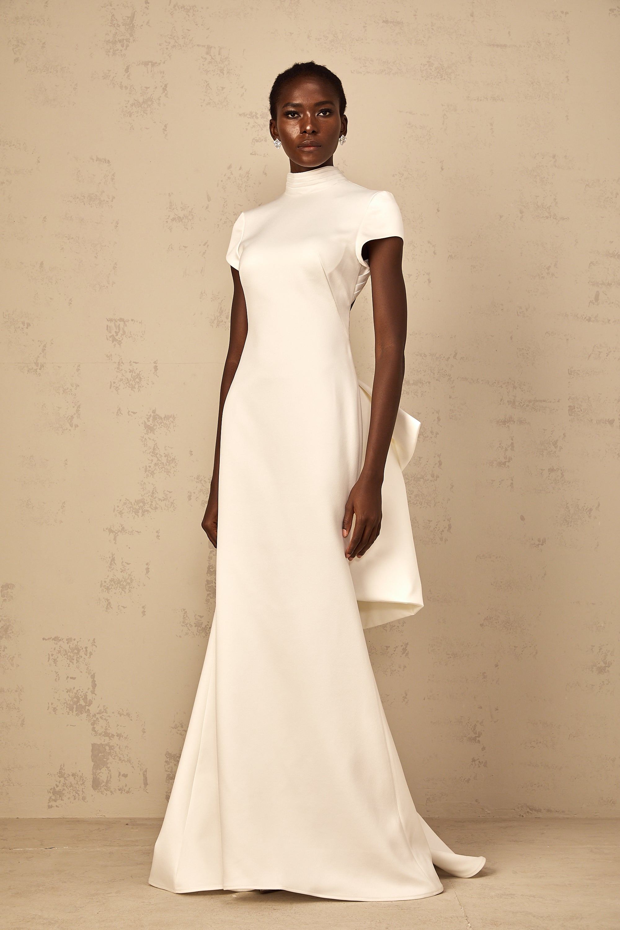 Camille White Statement Bow Mermaid Maxi Dress (Final Sale-US Only)