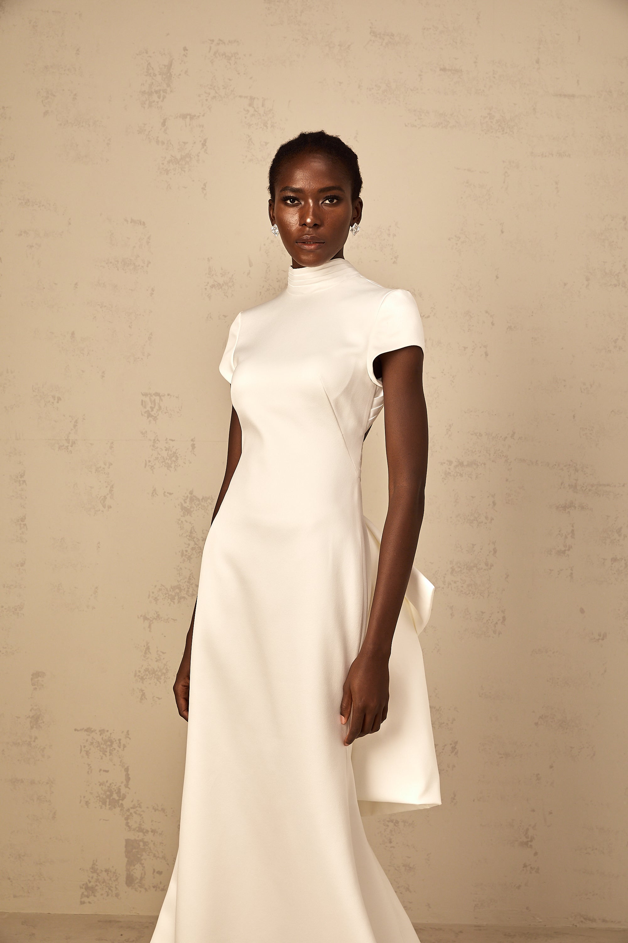 Camille White Statement Bow Mermaid Maxi Dress (Final Sale-US Only)