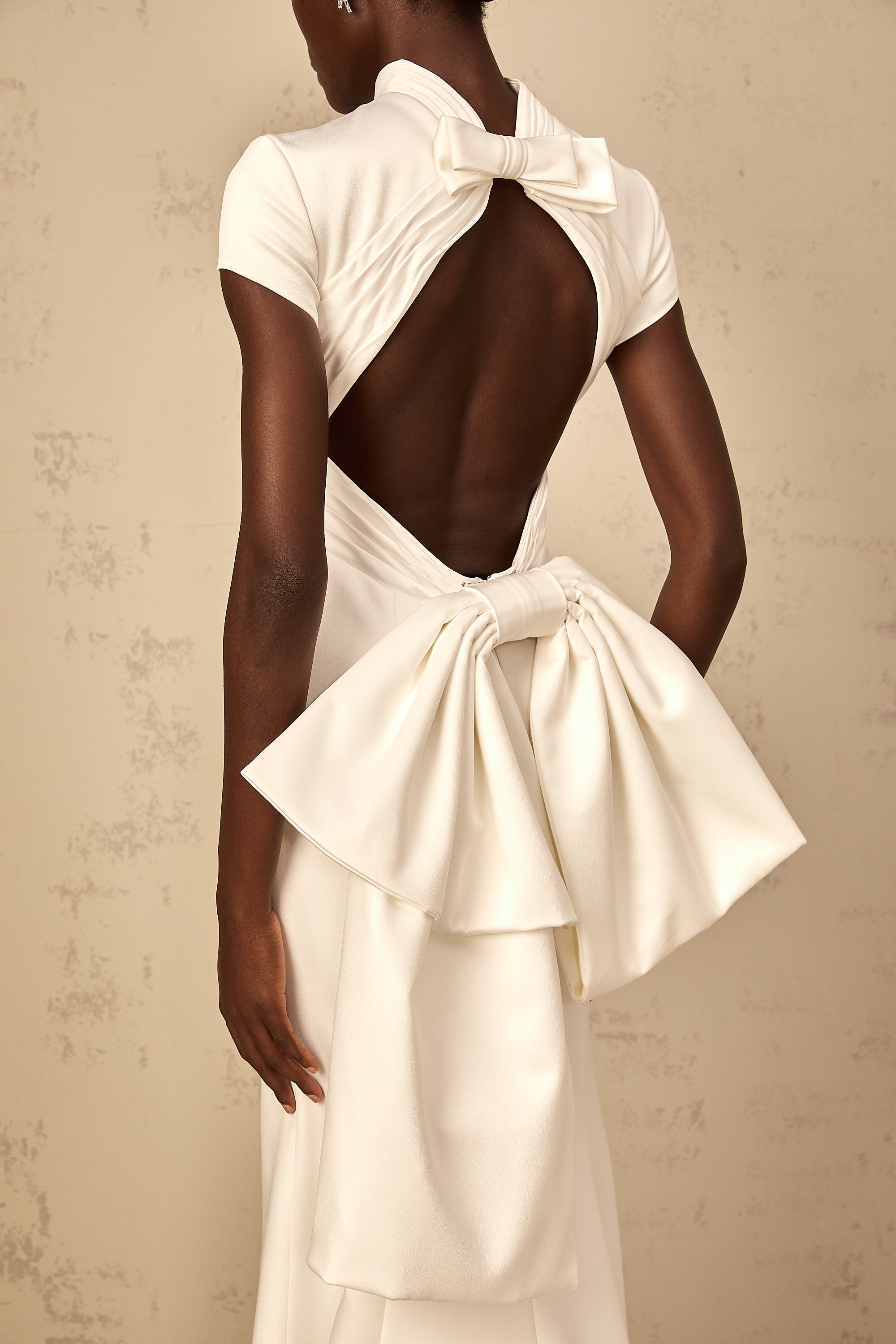 Camille White Statement Bow Mermaid Maxi Dress (Final Sale-US Only)