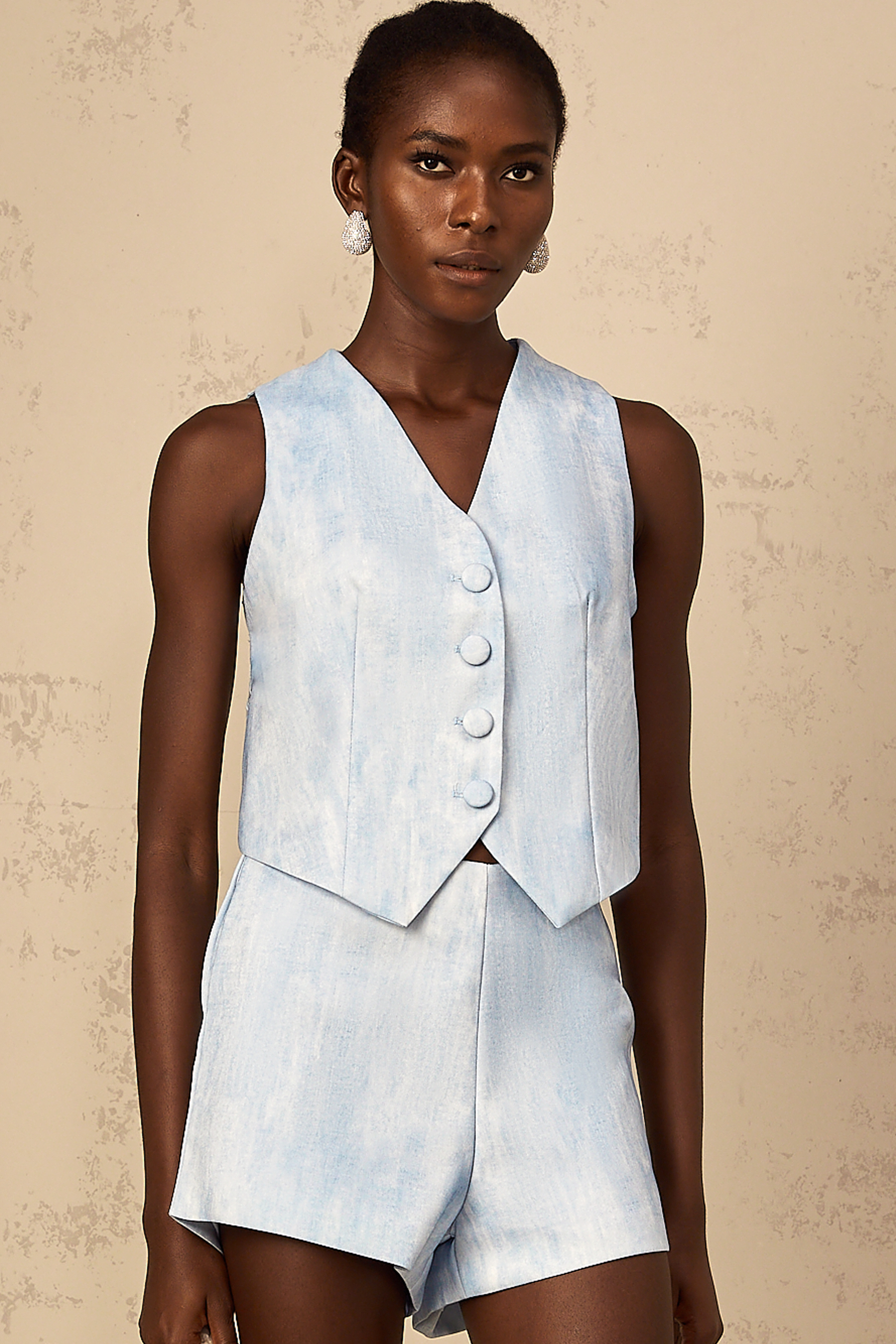 Abbie Light Blue Faded Effect Matching Set (Final Sale)